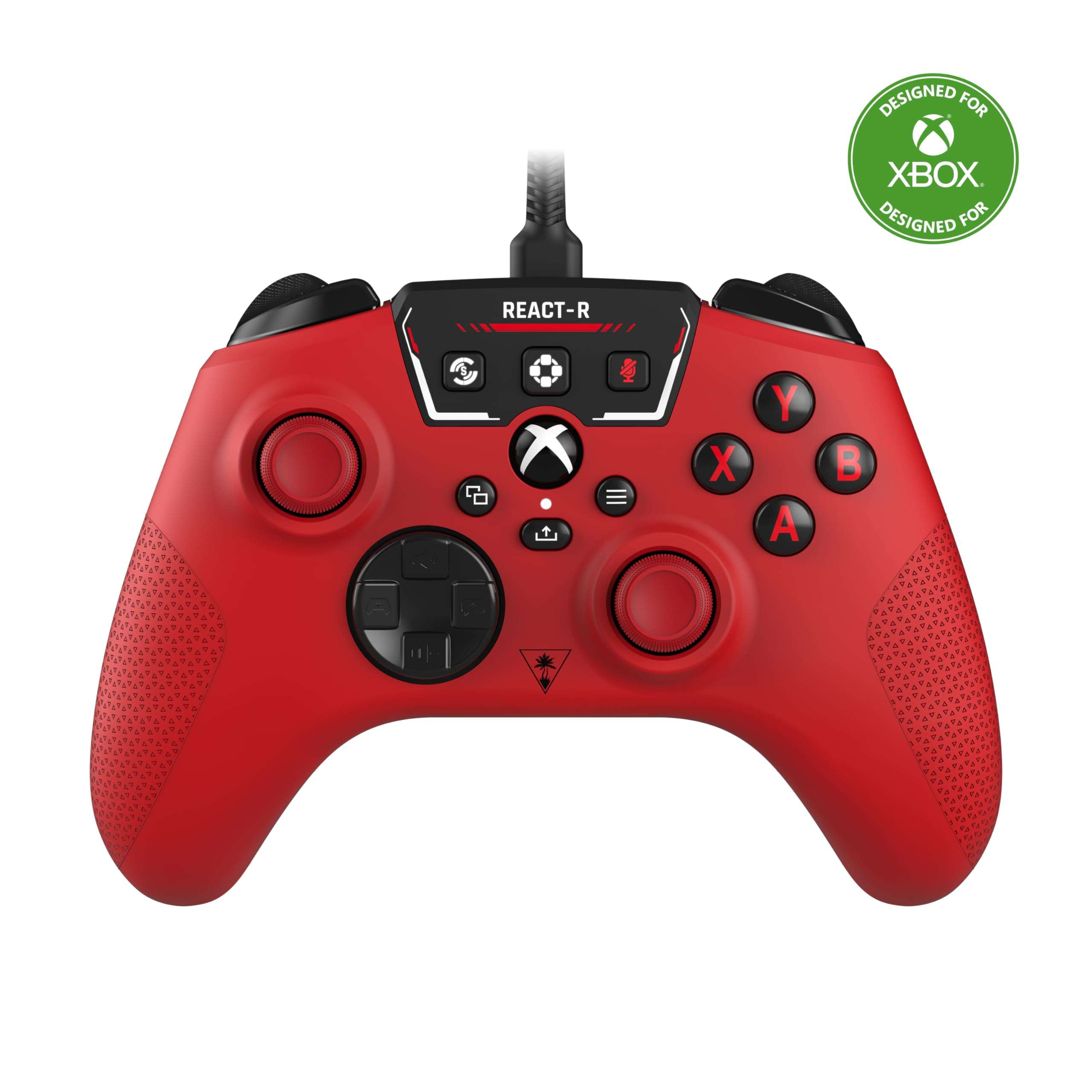 Turtle Beach REACT-R Wired Game Controller – Officially Licensed for Xbox Series X & S, Xbox One, and Windows 10|11 PC’s – Red 1