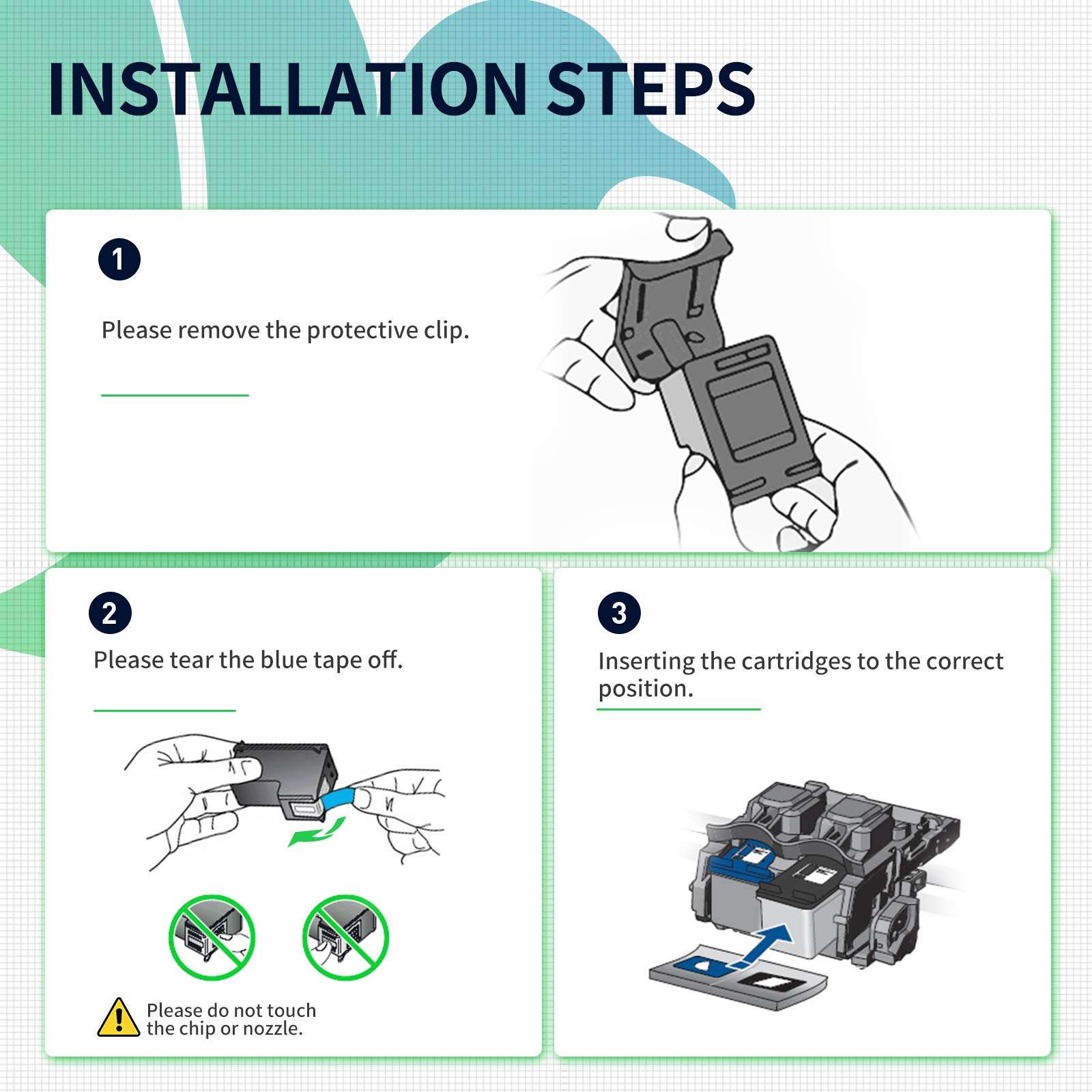 Inkworld Remanufactured 63XL Replacement for HP 63 Ink Cartridge for Envy 4520 3634 OfficeJet 3830 5252 4650 5258 4655 4652 5255 DeskJet 3636 1111 3630 1112 Printers (1 Black 1 Color) 3