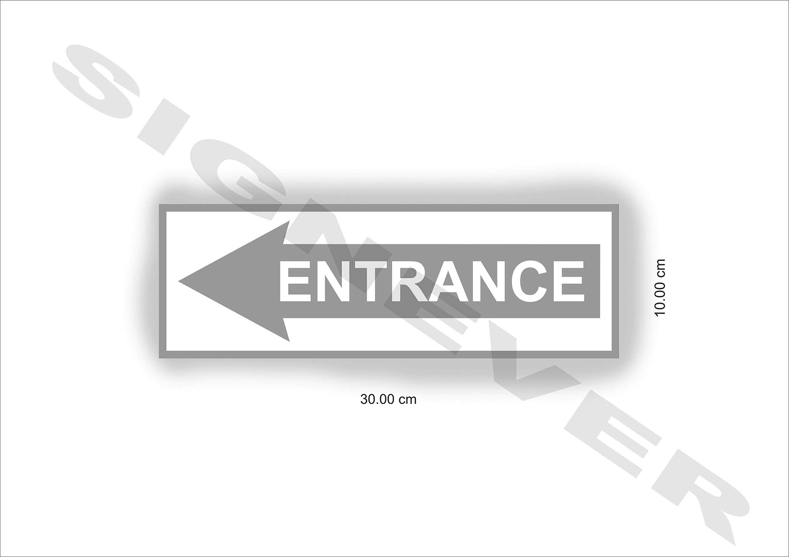 SIGN EVER Entrance Left Side Sign Board Bank Office Hospital School Hotel Collage Factory Signage Boards L x H 30 Cm x 10 Cm Pack Of 1 1