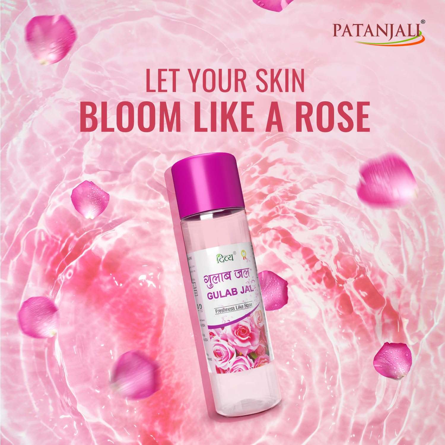 Patanjali Divya Gulab Jal, Rose Water for Skin Care, Facial Toner, Hydrating Rose Essence 120ml (Pack of 8) 4