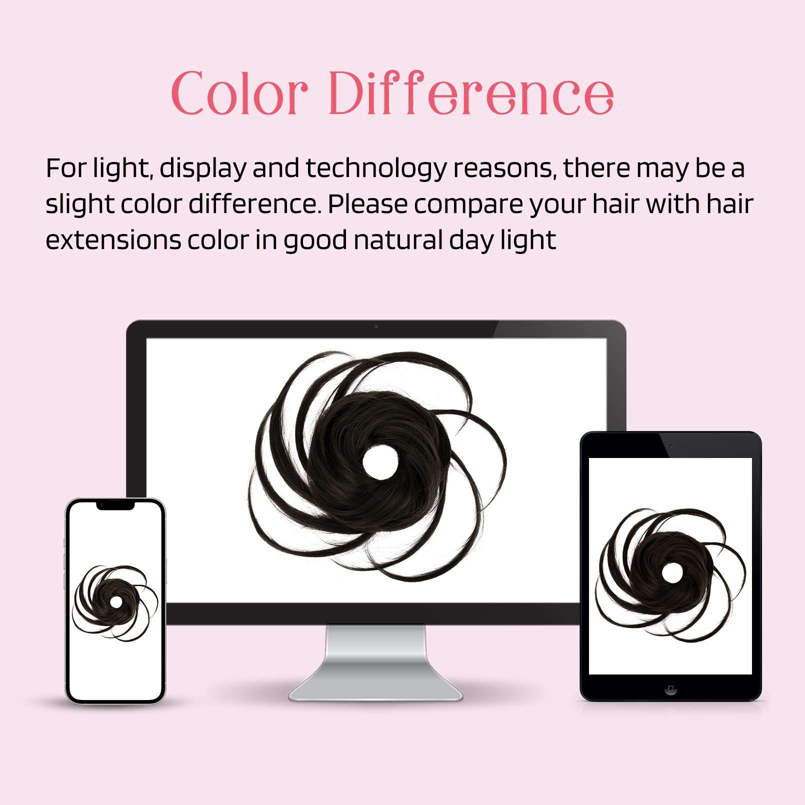 HOOJIH Messy Bun Hair Piece, Super Long Tousled Updo Hair Bun Extensions Wavy Wrap Ponytail Hairpieces Scrunchies with Elastic Band for Women HB007 Grace - Black Brown 6