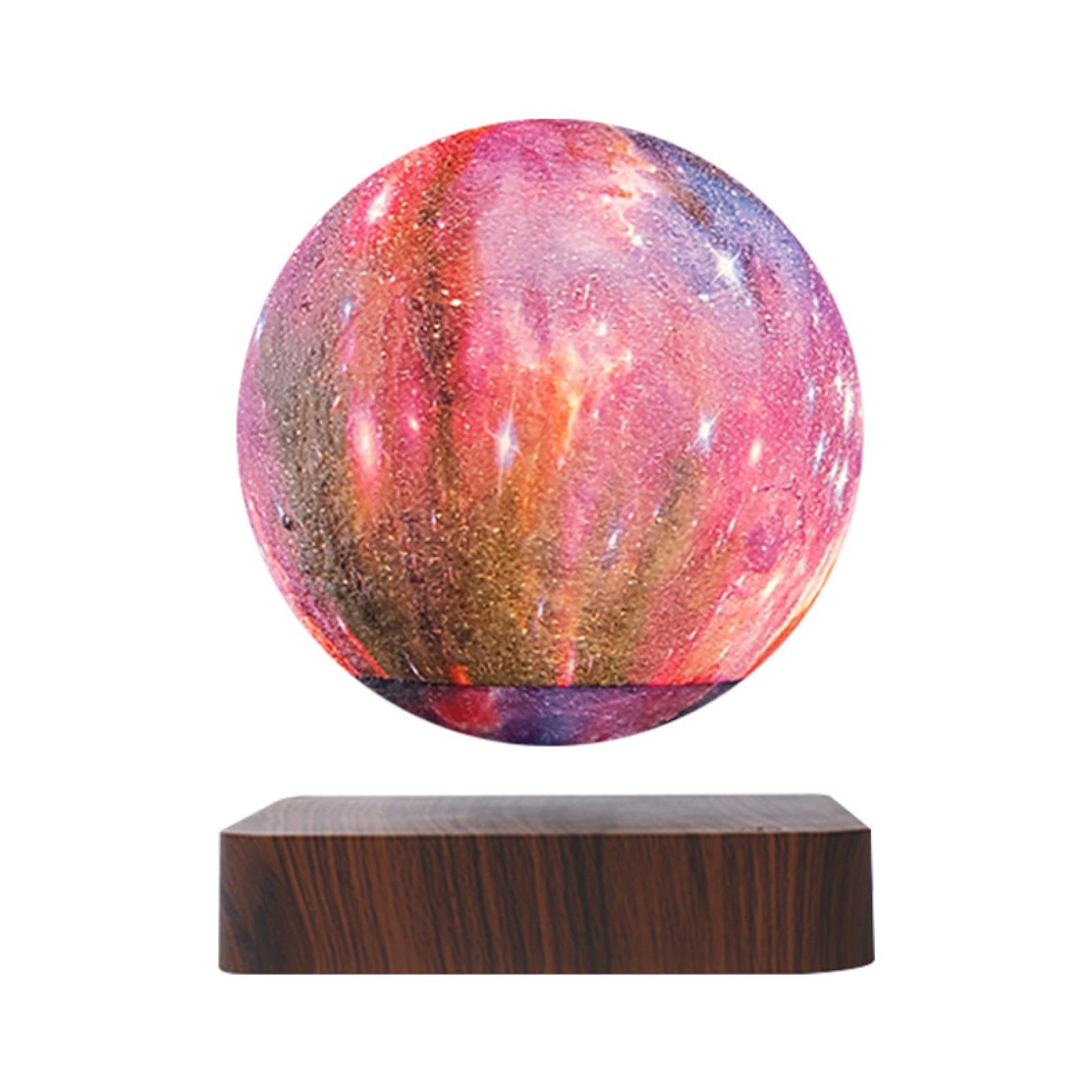 ZSUXKPJGD Maglev Galaxy Planet Lamp, Colorful Dream Creative Atmosphere lamp Home Warm Ornament Decoration, Base Length, Width, Height 5.2 inches * 5.2 inches * 1.1 inches