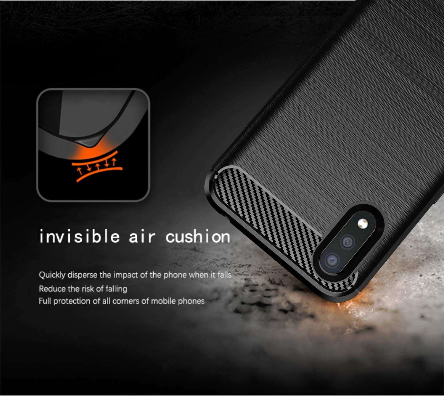 Galaxy A01 case,Samsung A01 case,MAIKEZI Soft TPU Slim Fashion Anti-Fingerprint Non-Slip Protective Phone Case Cover for Samsung Galaxy A01(Red Brushed TPU) 5