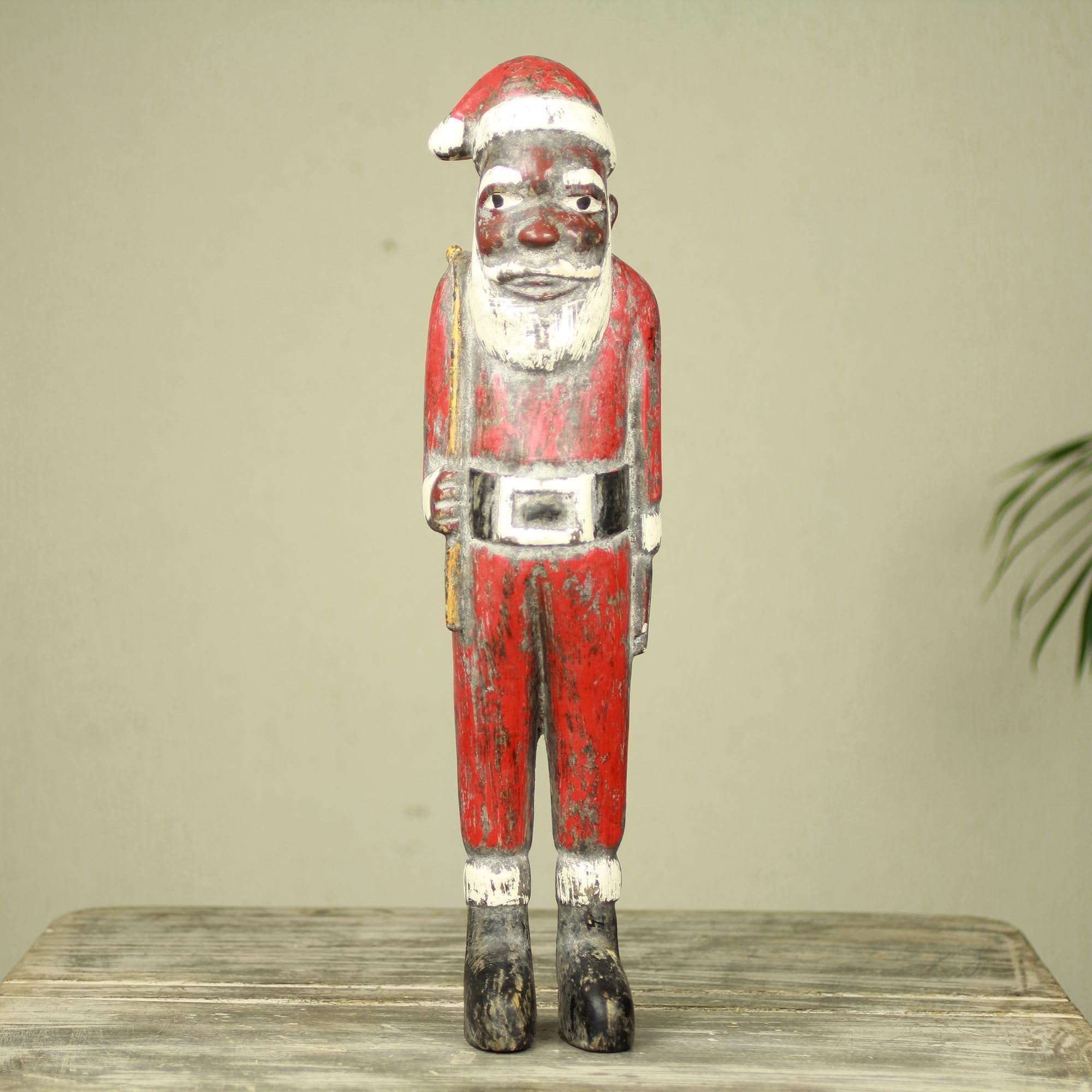 NOVICA Hand Carved Painted Wood Holiday Decor Santa Claus Sculpture, Father Christmas' 4