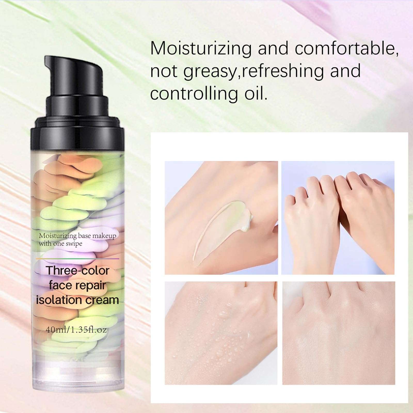 Primer For Face Before Makeup With Spf 50 Sunscreen Isolation Cream, One Step Color Corrector For Face, 3 In 1 Oil Controling & Moisturizing Primer Face Makeup, Radiance Skin,Refreshing,Non Greasy 5