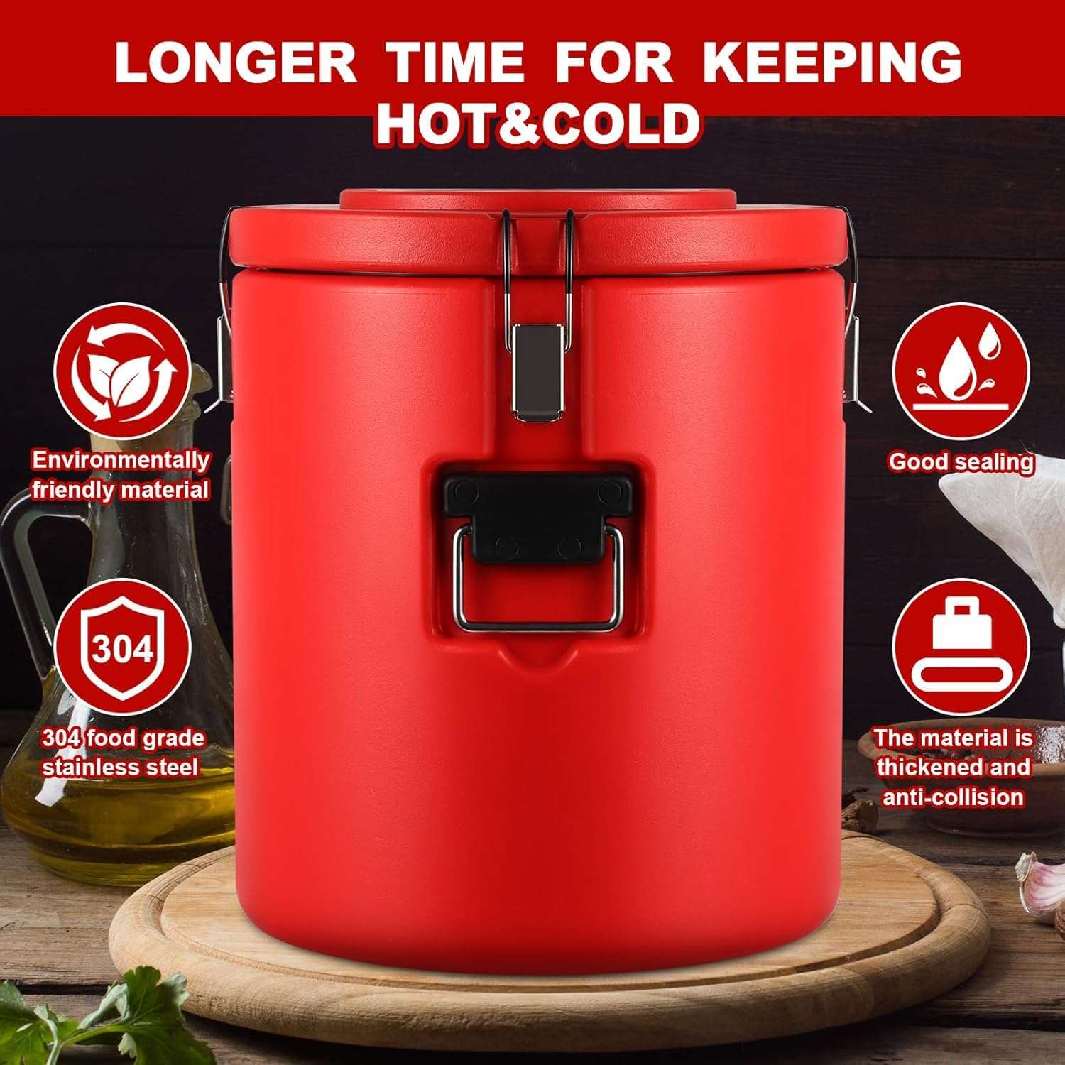 MAZORIA Isothermal Container, 20 ltr Hot and Cold Pot, Hot and Cold food Container, Casseroles for Restaurant Use, Casserole for Hotel (Large) (20 ltr) 6