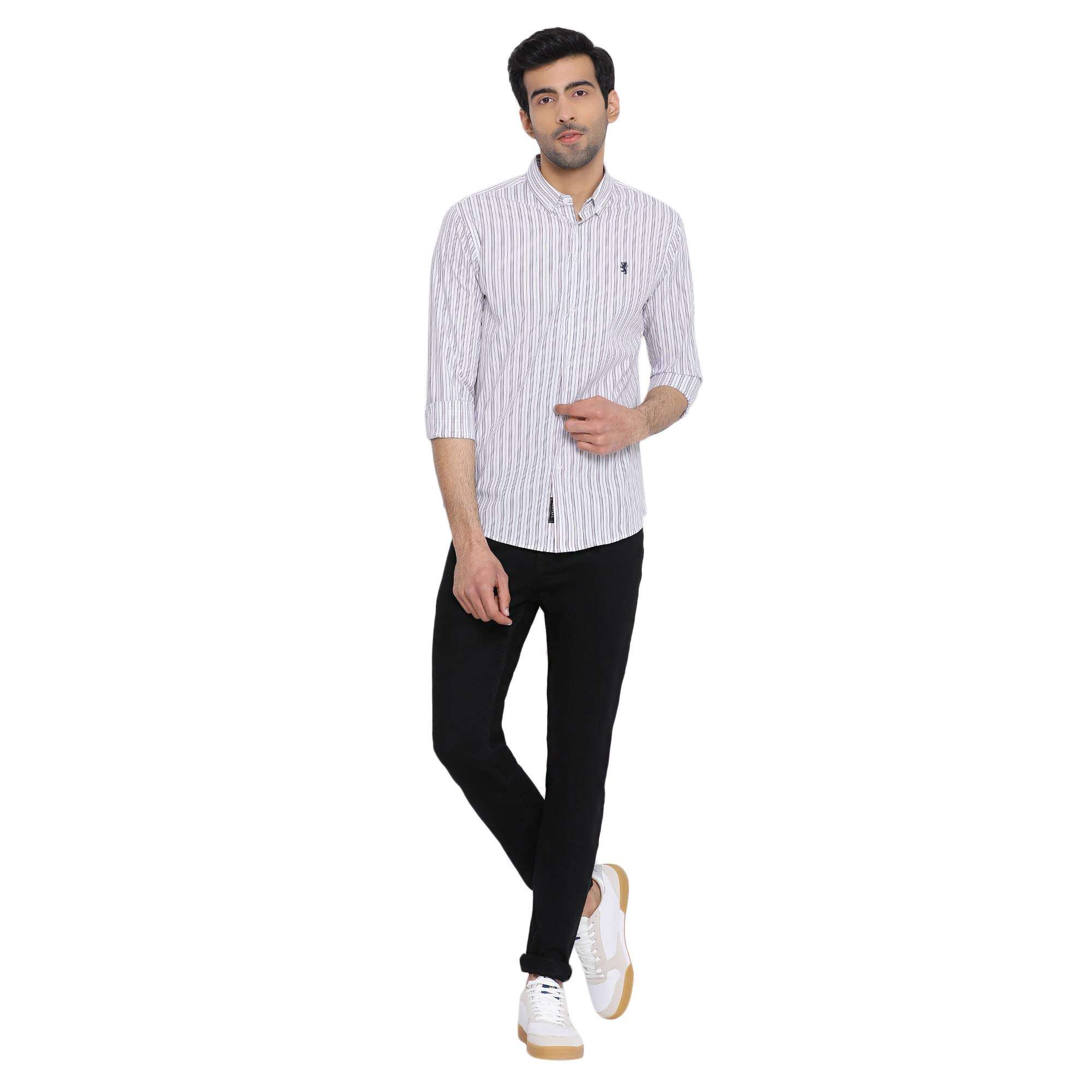 Red Tape Men's Striped Regular Fit Shirt (RFS1014_Dark Navy 2XL) 6