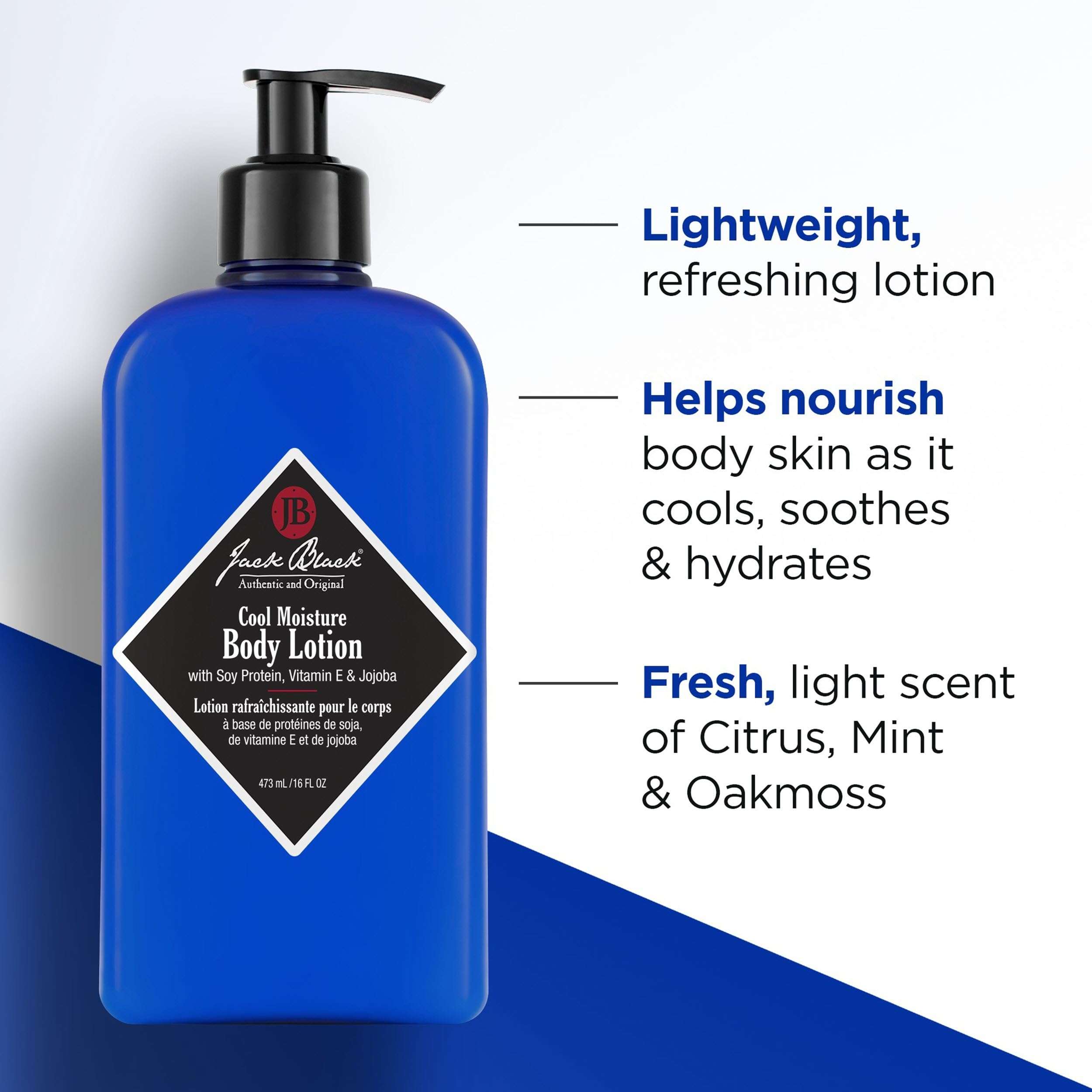 Jack Black Cool Moisture Body Lotion, 16 Fl. Oz. – Soy Protein, Vitamin E & Jojoba – Clean & Fresh Scent, Body Lotion for Dry Skin, Body Moisturizer, Body Cream for Men & Women 2