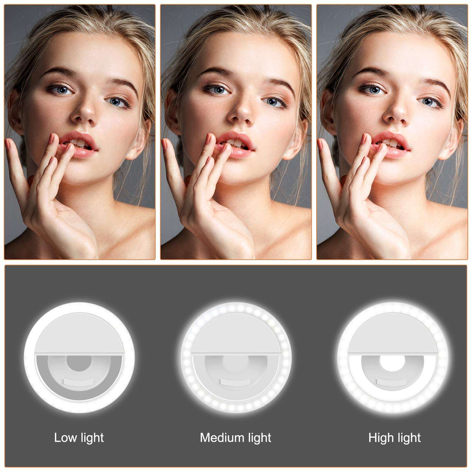 PEHESHE Ring Selfie LED Light 10" with Tripod Stand & Phone Holder Mini Dimmable Circle Light for Live Stream/Tiktok/YouTube/Makeup/Photography/Video 3 Light Modes 10 Brightness Level with Remote 5