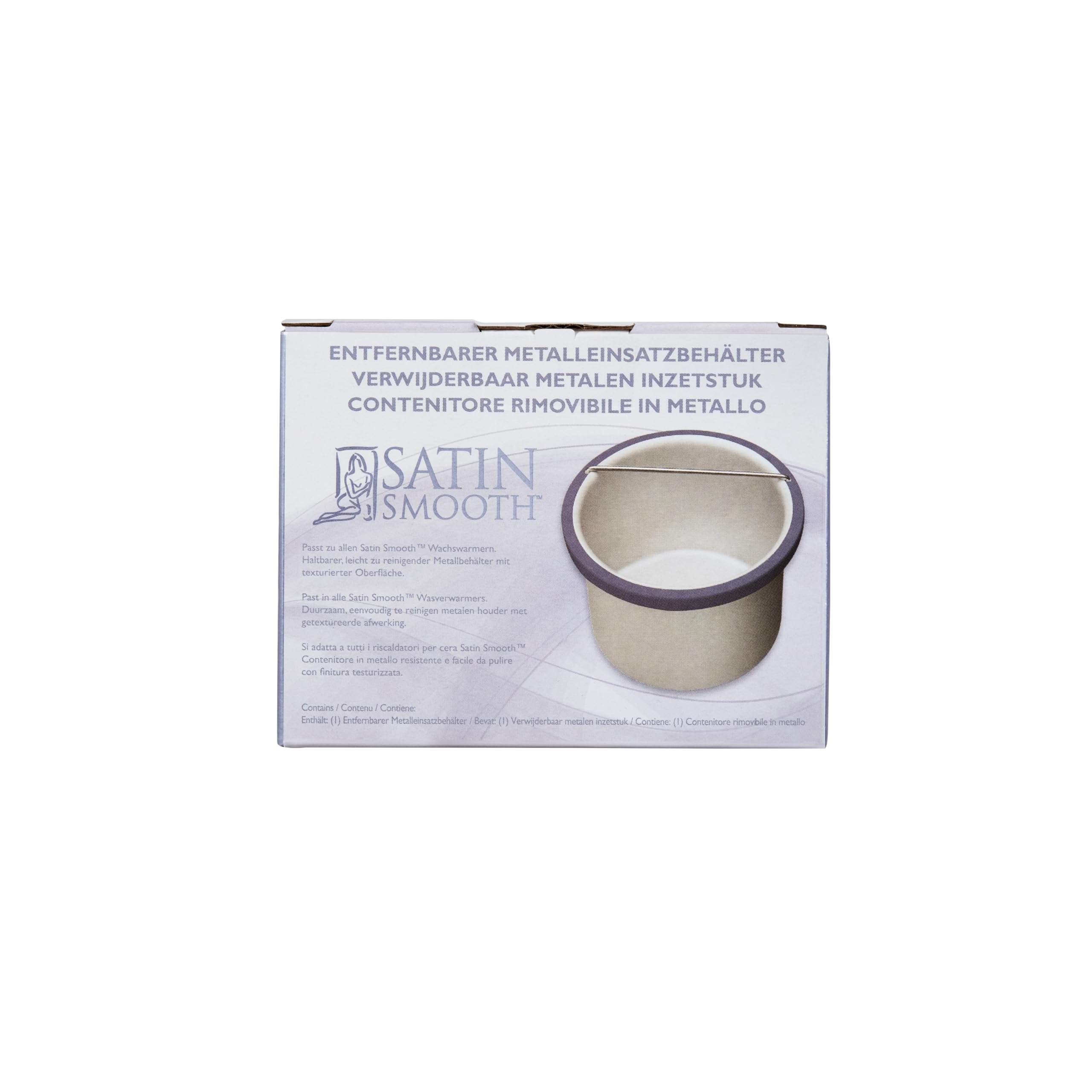 Satin Smooth Empty Metal Wax Pot Can for Hair Removal - Reusable Wax Warmer Insert for Salon and At-Home Waxing 4