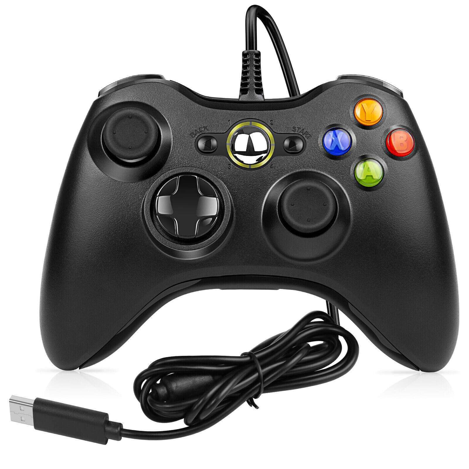 NBCP Wired Game Controller for Xbox 360 & PC, USB Xbox 360 Controller with Dual Vibration, Compatible with Microsoft Xbox 360/Xbox 360 Slim & Windows 7/8/8.1/10 (Wired for Xbox 360) 1