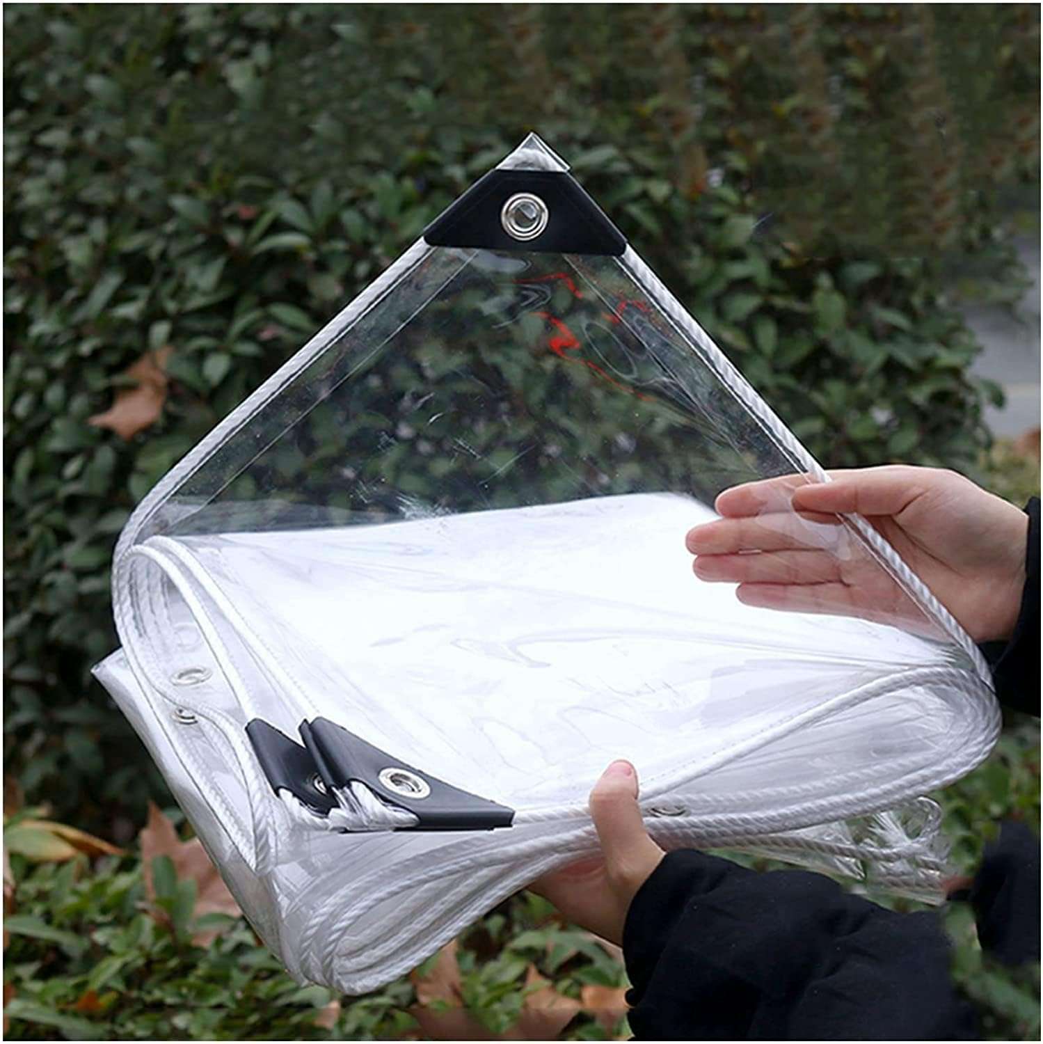 Waterproof Window Curtains Transparent Outdoor,Balcony Clear, 500 GSM Rain Sun Dust Privacy Cold Protections (5 x 12, 1) 4