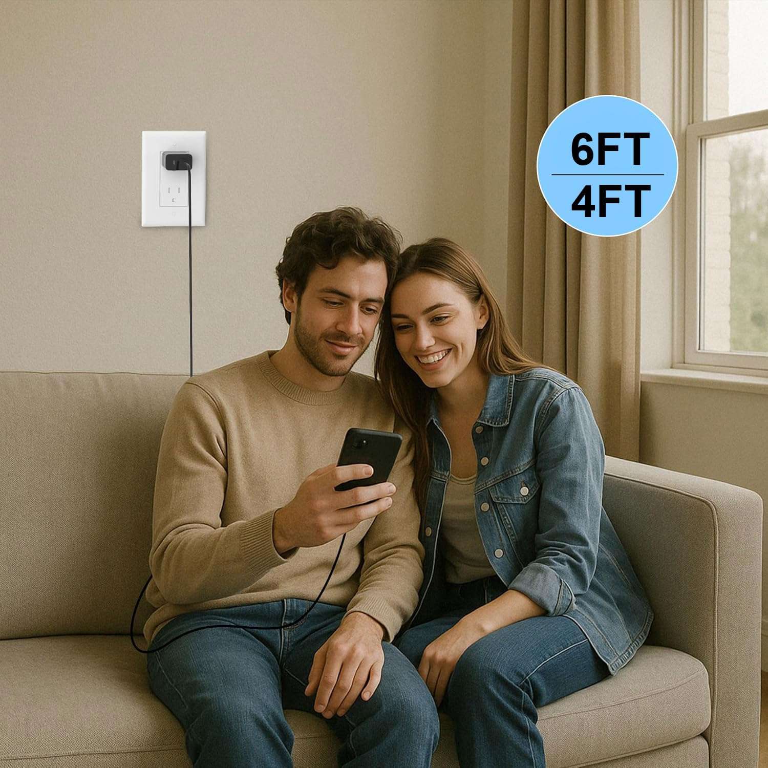 Super Fast Charger Type C, 2 Pack 45W USB C Charging Block with 4FT+6FT Type C Cables for S amsung G alaxy S25 S24+/UltraS23/S22/S21/S20/Note10/20 i Phone 17/16/15 USB C Charger 5