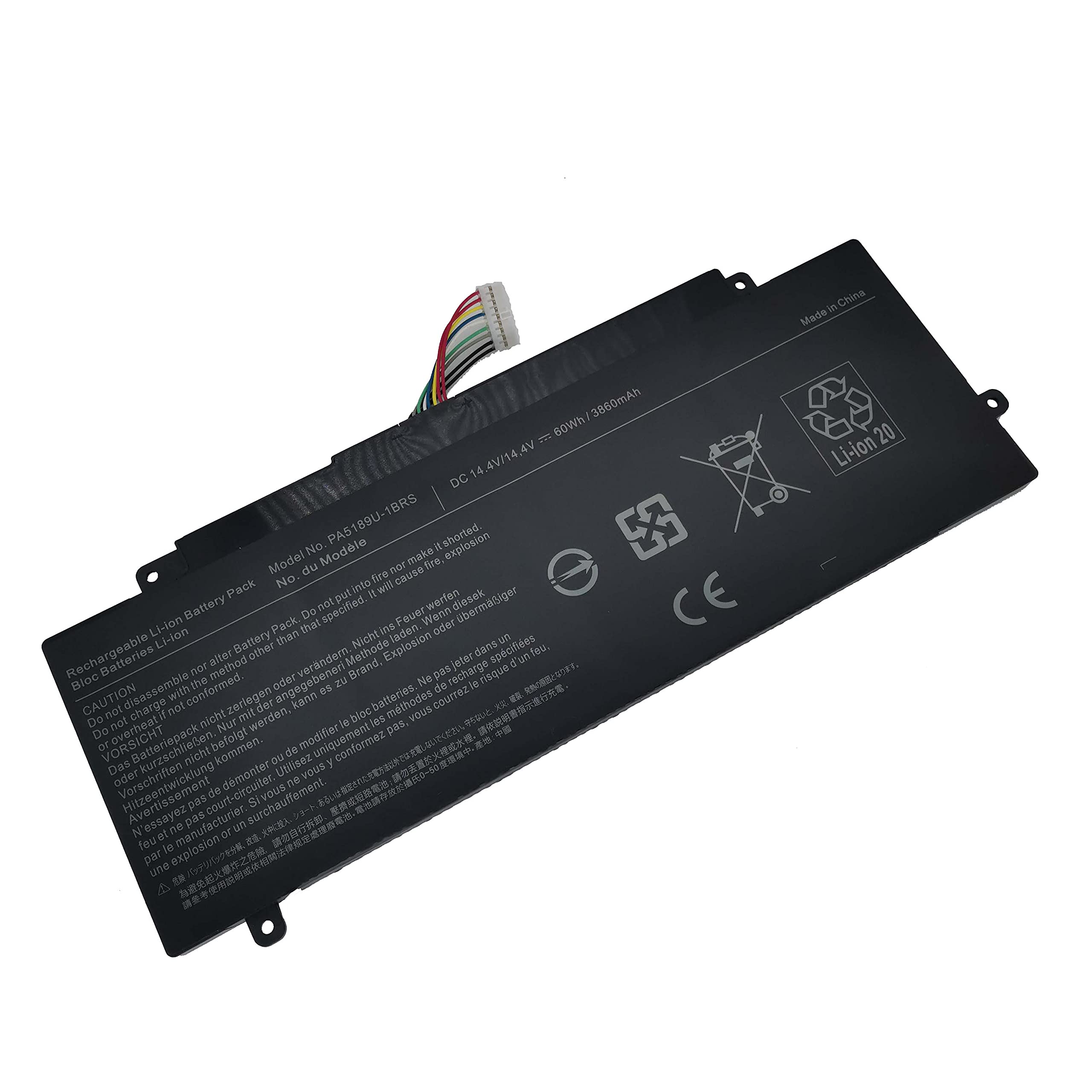 Fully PA5189U-1BRS Laptop Battery Compatible with Toshiba Satellite P55W-B P55W-B5224 P50W-B Satellite P55W-B5220-14.4V 60Wh/3860mAh 1