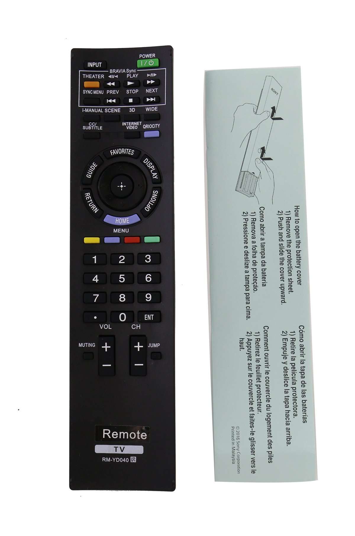RM-YD040 RMYD040 Replace Remote Control fit for Sony LCD TV Bravia KDL-55HX800 KDL-40HX800 KDL-46HX800 KDL-46HX900 KDL-52HX900 KDL55HX800 KDL40HX800 KDL46HX800 KDL46HX900 KDL52HX900 2