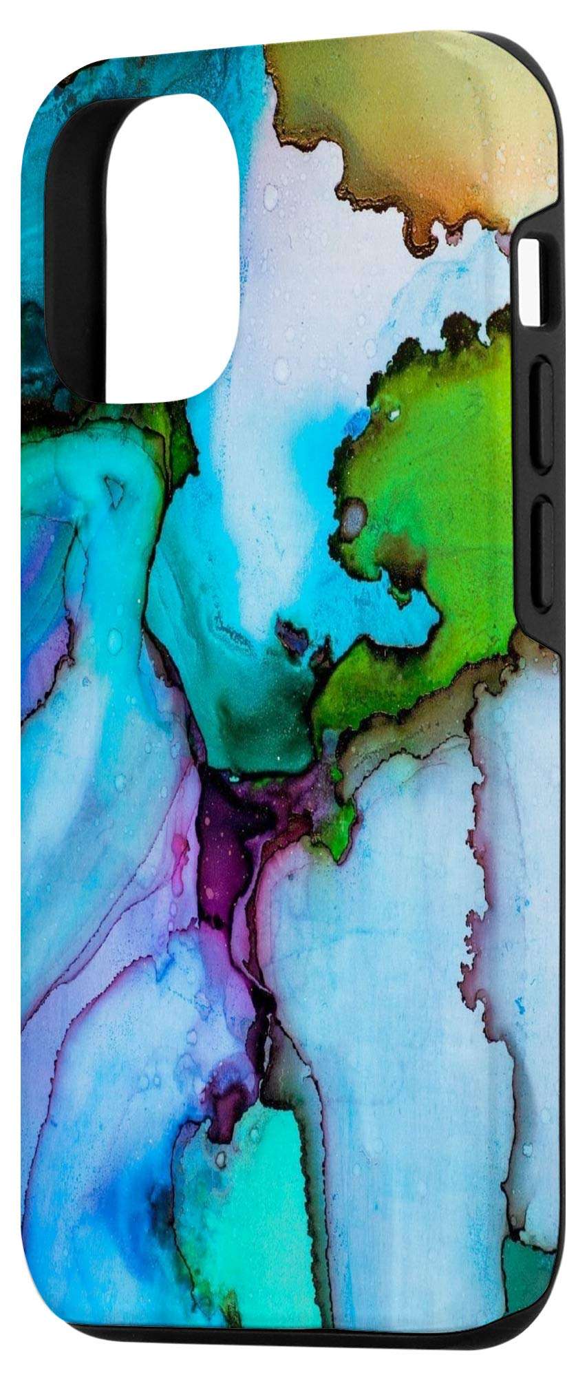 iPhone 12/12 Pro - COLORFUL WATERCOLOR SWIRL PAINT ABSTRACT ART - Cell Phone Case 2