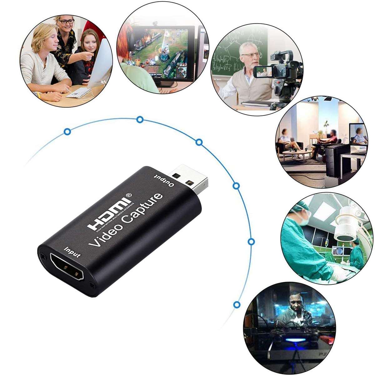 Upgraded Audio Video Capture Cards, 1080p 60fps Capture Card,Ultra High Speed USB 3.0 for Gaming, Streaming Compatible with Nintendo Switch, PS3/4, Xbox One, Twitch, YouTube 5