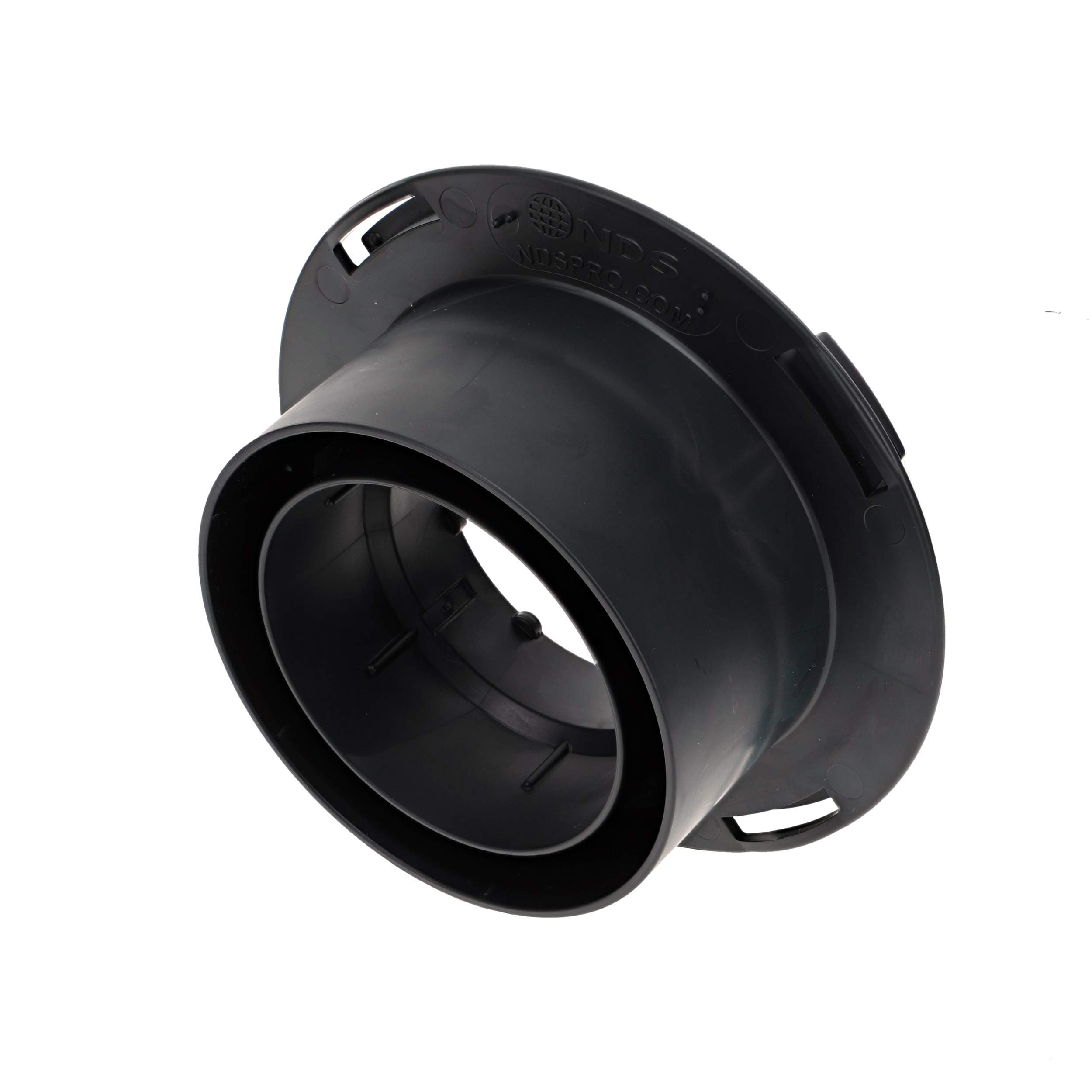 NDS 1244 Outlet Adapter for Catch Basin Fits 3 in. & 4 in. Drain Pipes, Black 1