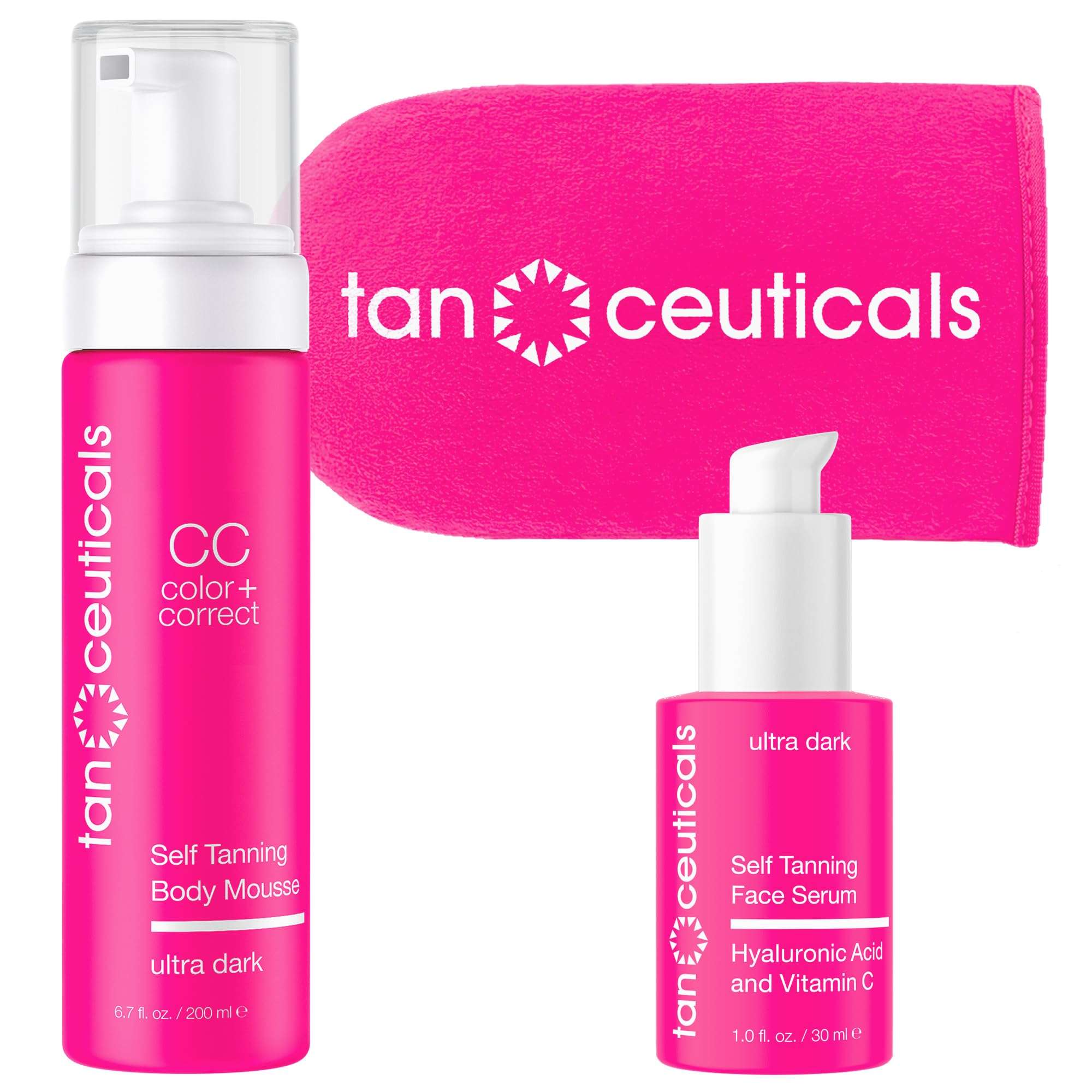 Tanceuticals Mousse + Face Serum Kit, Ultra Dark Shade 1