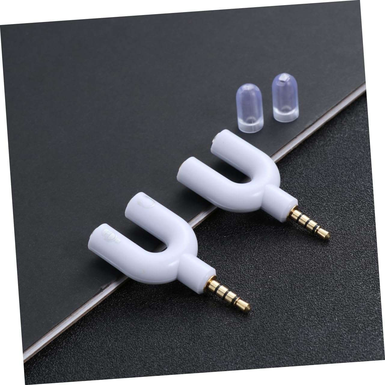 balacoo Female to Male Headset Splitter Adapter Mobile Audio for Laptop White for Traveling with Stereo Headphones 4