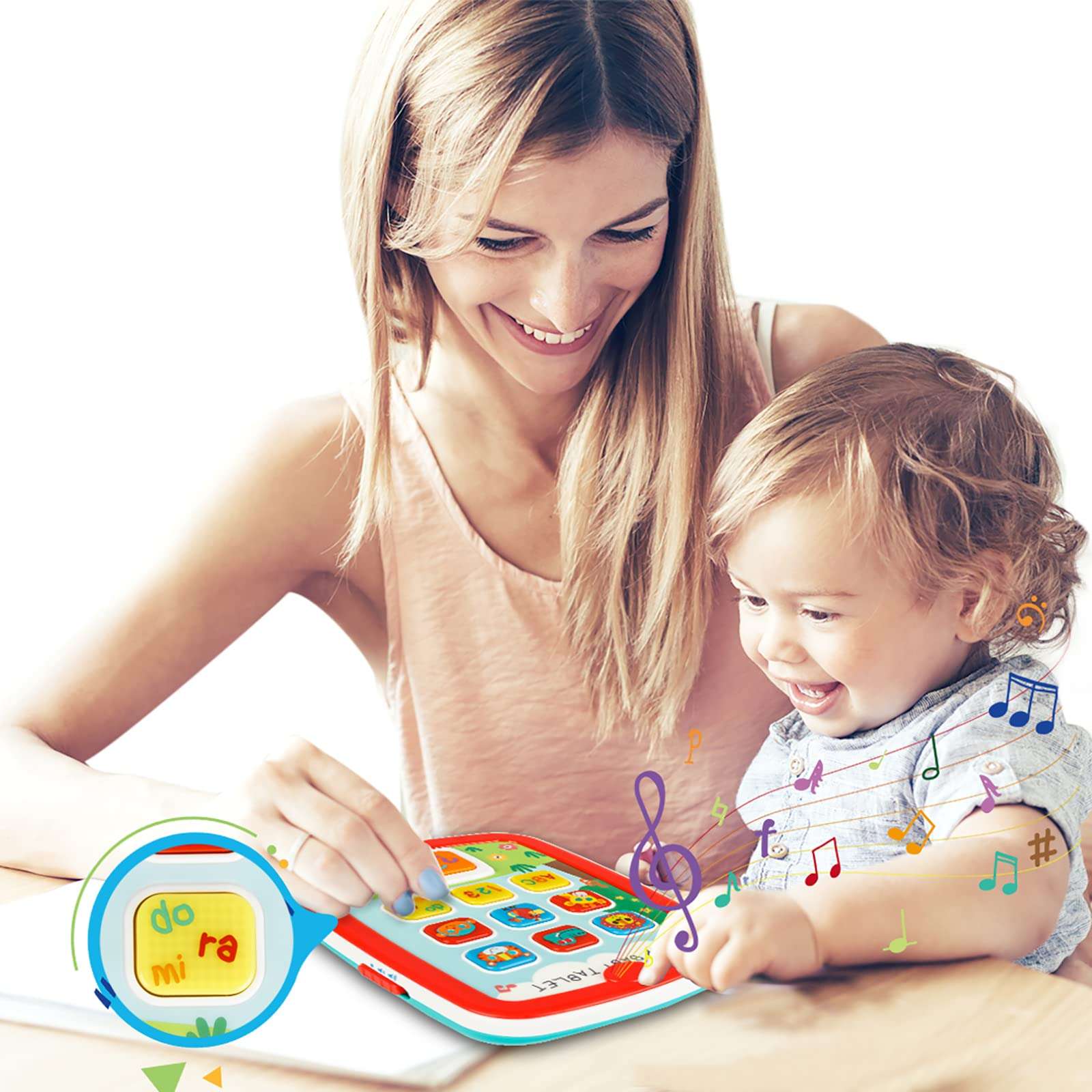 HISTOYE Baby Tablets - Musical Toys for 1-2 Year Olds, Educational ABC 123 Sounds Learning Toys 6