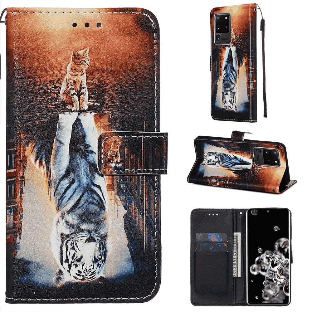 OOALUCK Leather Cover Compatible with Samsung Galaxy A70S, Extra-Shockproof Card Holders Kickstand Strong Wallet Case for Samsung Galaxy A70S 1