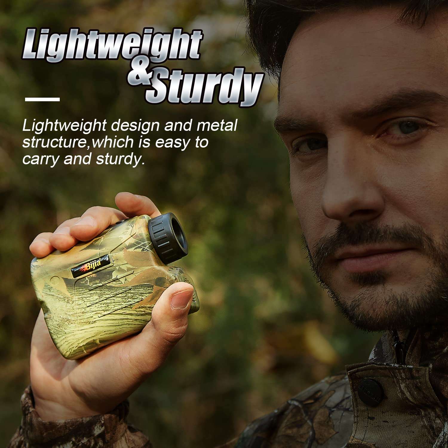 BIJIA Hunting Rangefinder-6X 650/1200Yards MultiFunction Laser Rangefinder for Hunting,Shooting, Golf,Camping with Slope Correction,Flag-Locking with Vibration,Speed,Angle,Scan,Distance (650Yards) 5