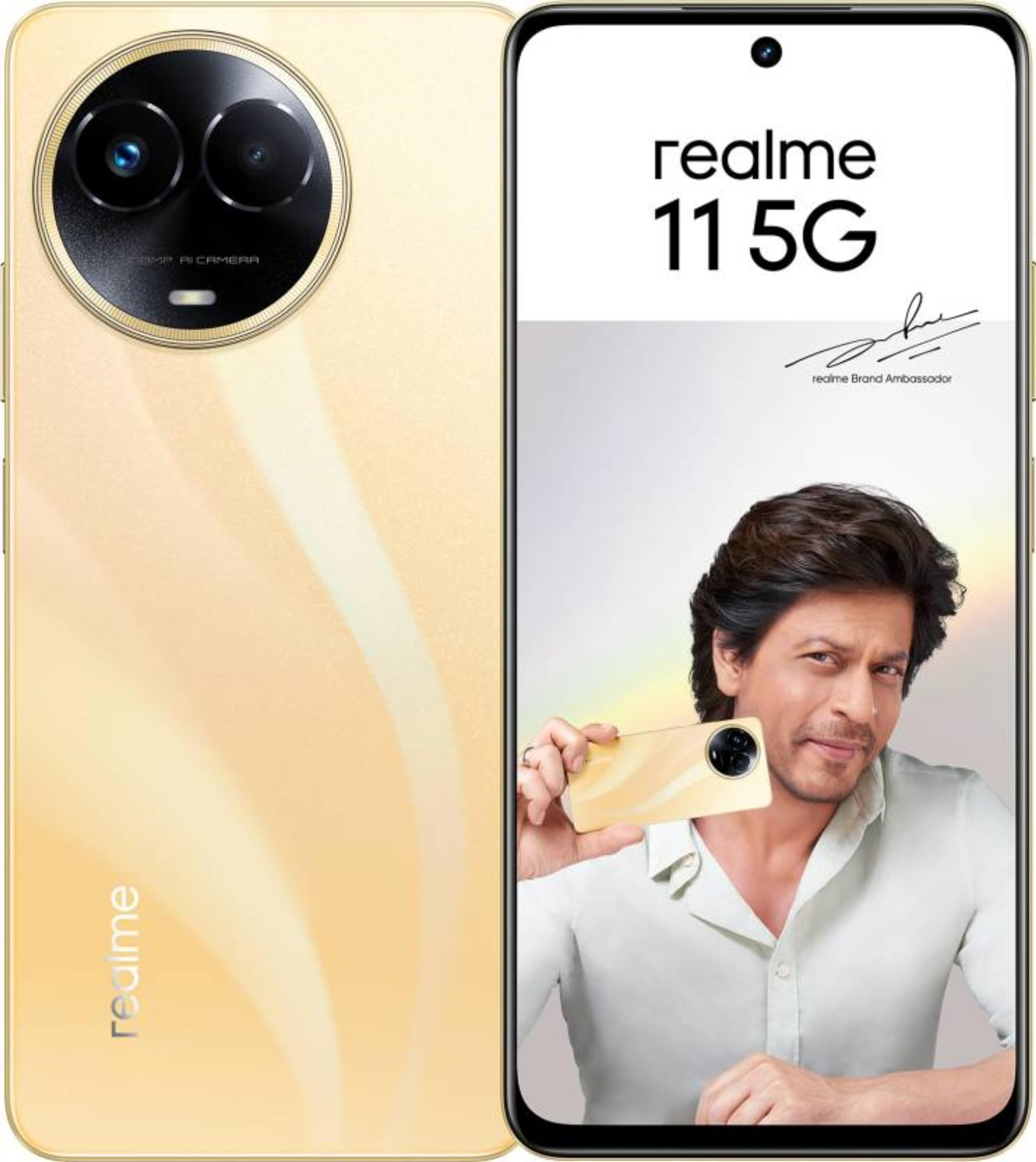 realme 11 5G (Glory Gold, 8GB RAM, 256GB Storage) | Dynamic Ultra Smooth Display | Up to 8GB+8GB Dynamic RAM | 108MP 3× Zoom | 16MP Selfie Camera | Dimensity 6100+ 5G Processor | 67W SUPERVOOC Charge