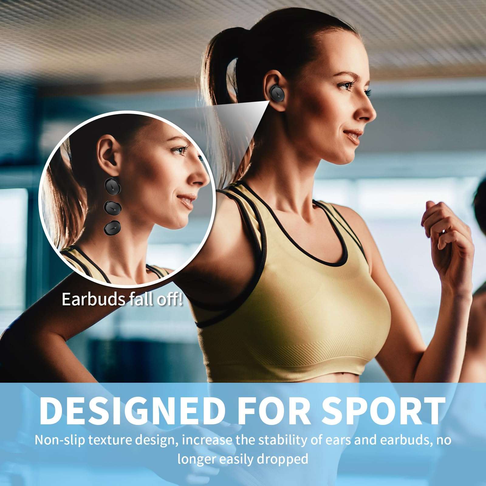 [3 Pairs] Ear Tips Covers for New Bose QuietComfort Earbuds, Sport Anti-Slip EarTips Silicone Anti Scratches Replacement Ear Covers Earbuds Accessories (S/M/L) (Black) 3