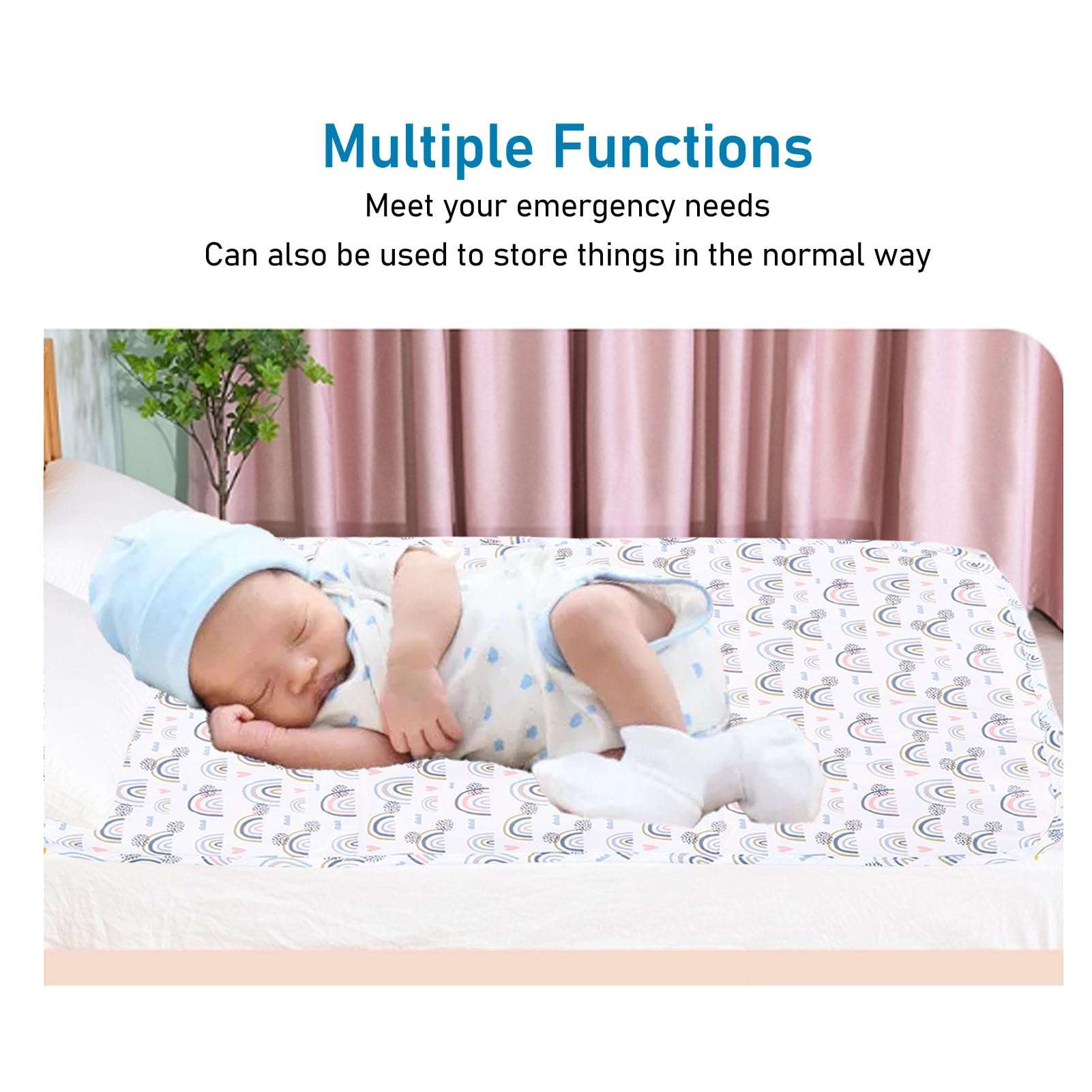 Generic Portable Changing Pad, Waterproof Compact Baby Changing Mat for Baby Girl Boy Foldable Changing Pad Diaper Changing Mat Lightweight Travel Changing Station Gifts for Baby Shower 6