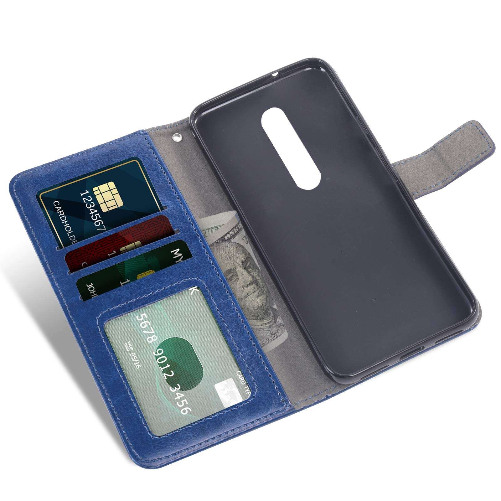 Asuwish Compatible with OnePlus 7 Pro Wallet Case Tempered Glass Screen Protector Flip Cover Card Holder Cell Accessories Phone Cases for OnePlus7Pro 5G One Plus 1+7 1Plus OnePlus7 One+ 1 + Black 4