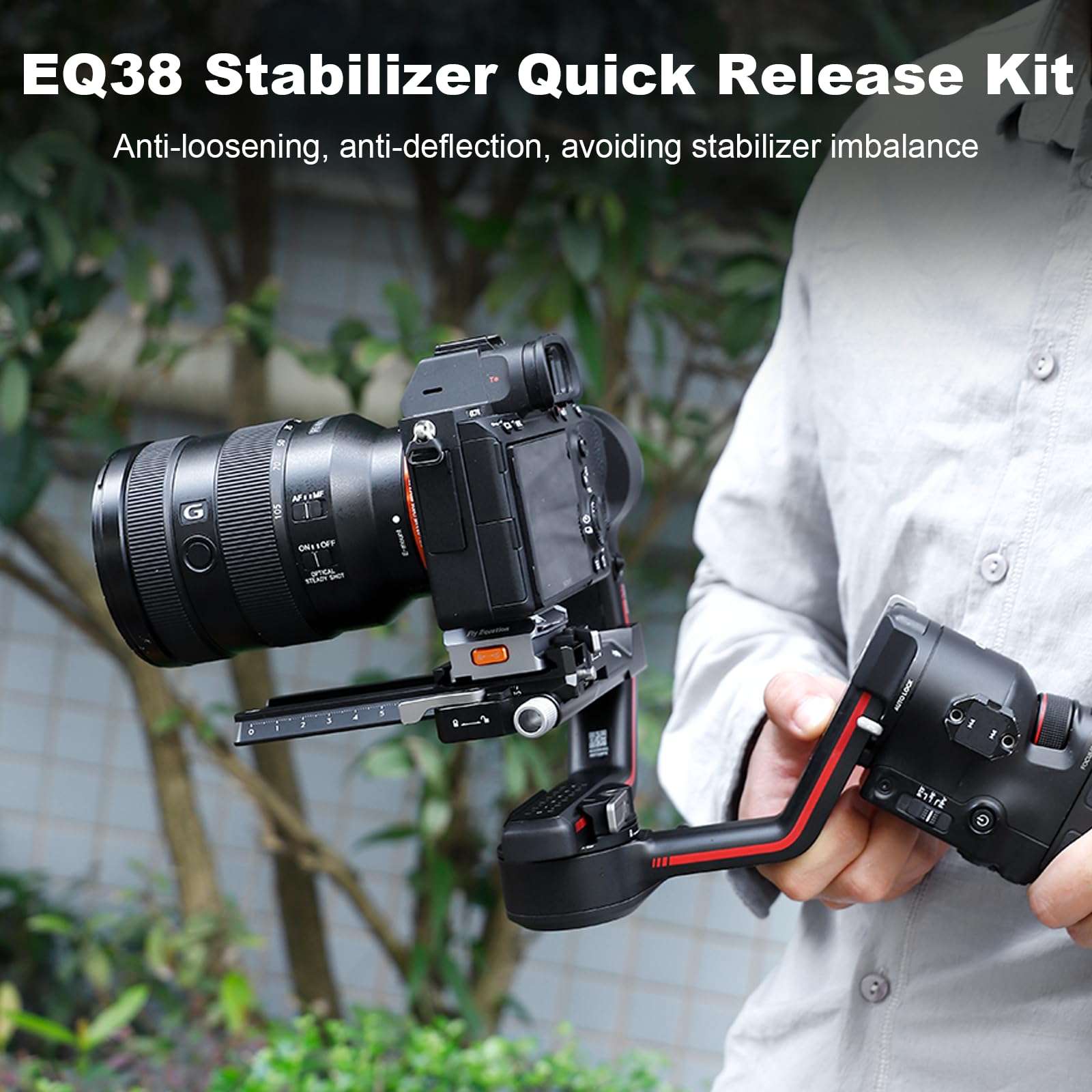 Fly Equation Stabilizer Quick Release Kit, Compatible for DJI RS Series DJI RS2,RSC2,RS3, RS3PRO, RS4, and RS4PRO 5