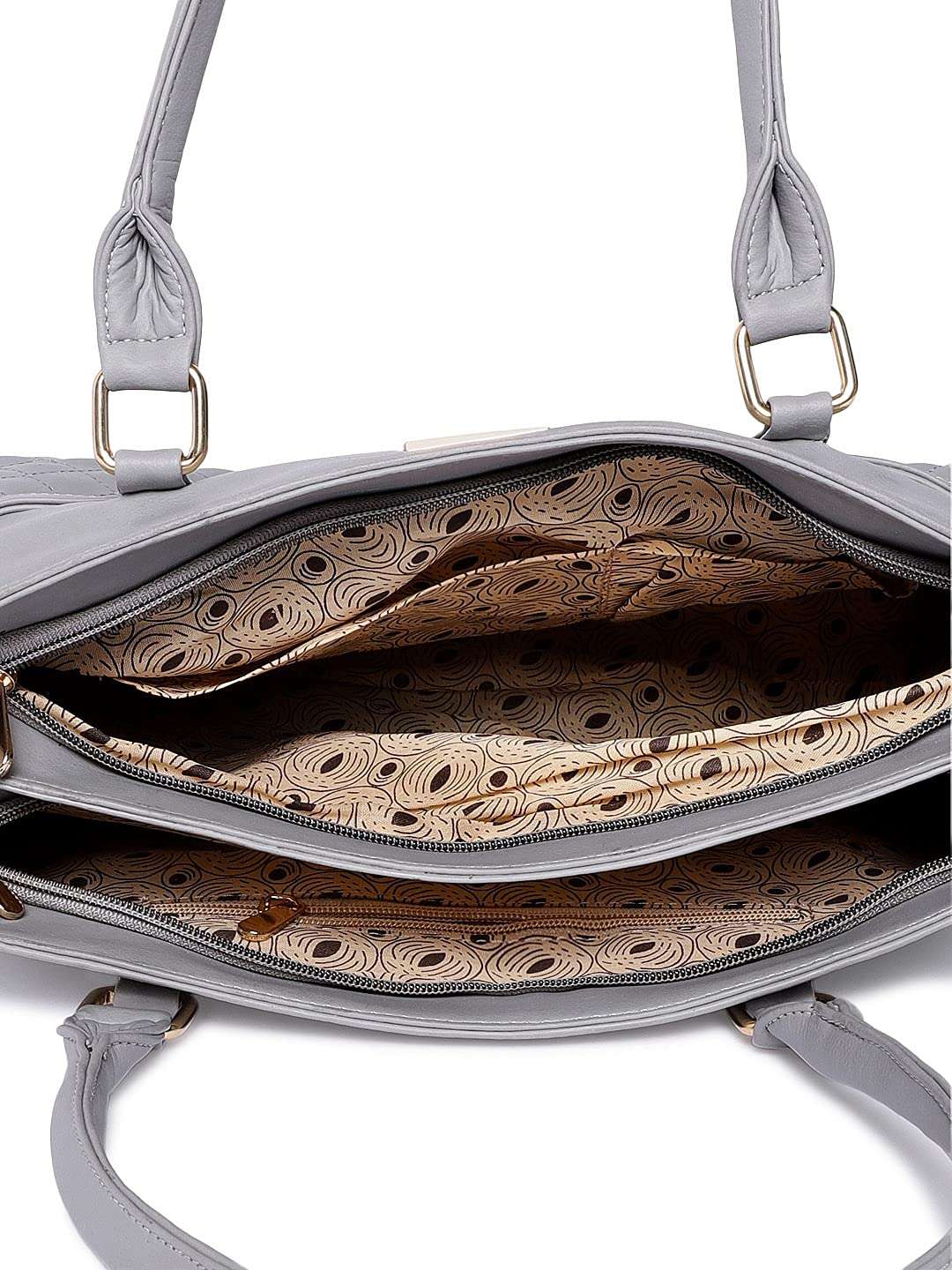 Anna Claire Women's FashionQuilted Shoulder Bag Grey 5