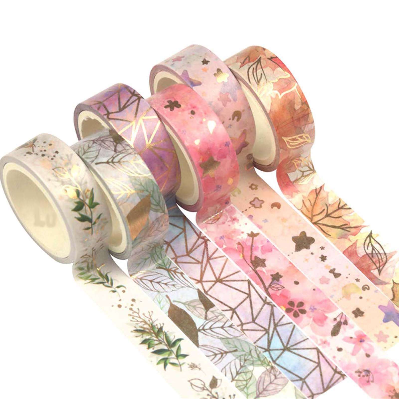 Gold Veins Washi Tape Gorgeous Foil Masking Tape Set Decorative for Arts, DIY Crafts, Journal Supplies, Planners, Scrapbook, Card/Gift Wrapping 6