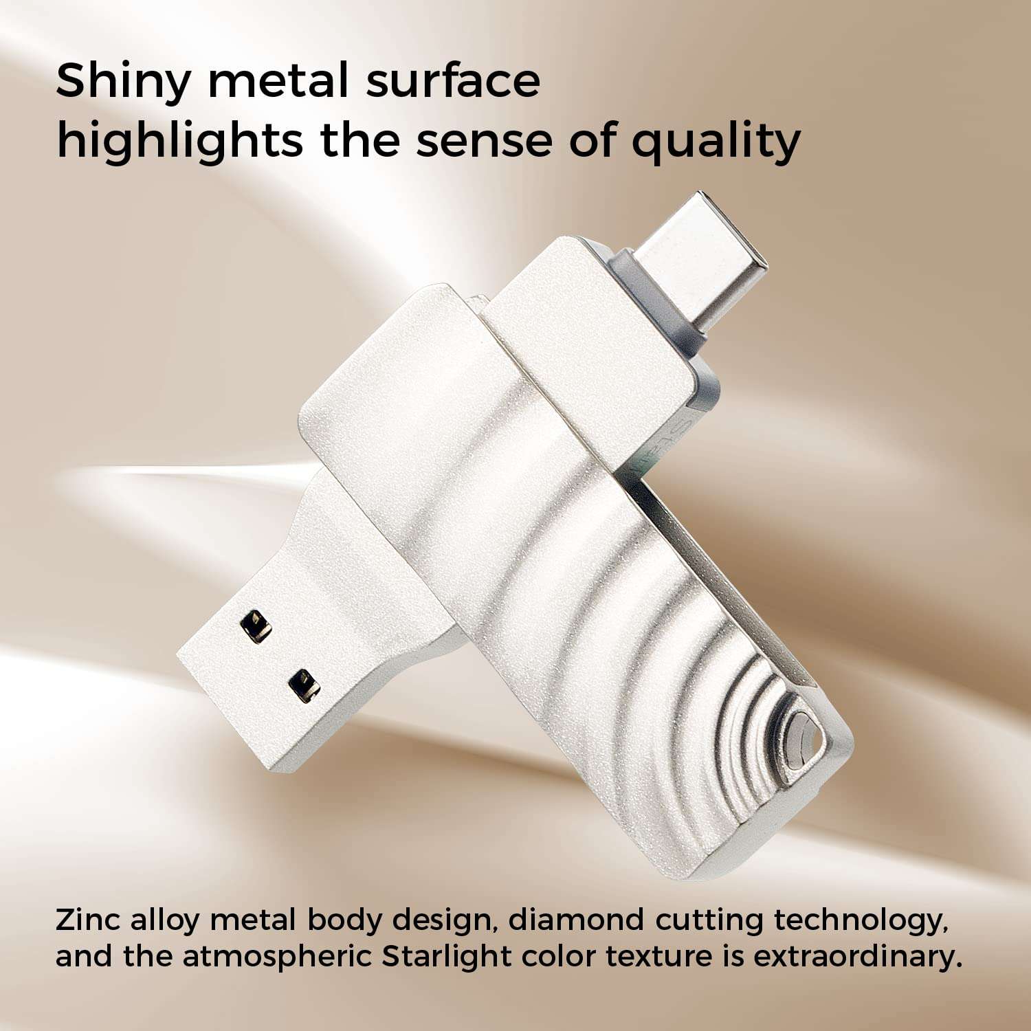 Acclamator USB Flash Drive USB3.1 Type C 2 in 1 Dual Drive Memory Stick High Speed，OTG for Android Smartphone Computer ，for Women Student Office Gift (128GB) 3