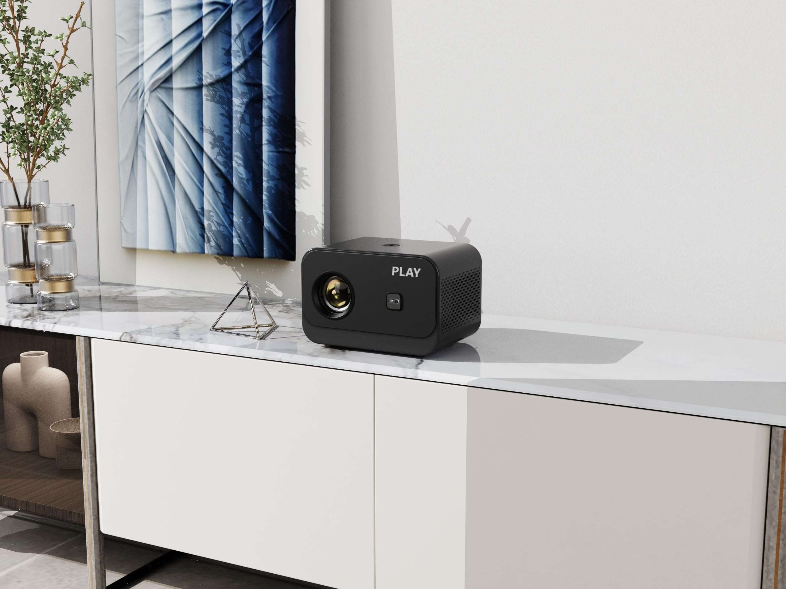 PLAY Plus New Projector for Home, Android 9 Projector with 1+8G 2.4G Wi-Fi Wireless Bluetooth 5.0, 4500 Lumens, HDMI/USB/AV/Audio Port 6