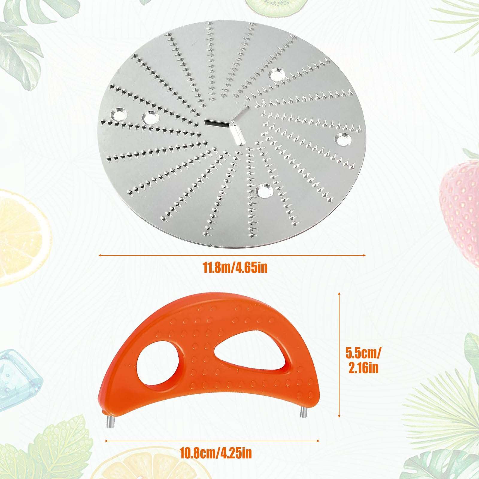 3 Set Crescent Tool with NC Replacement Blade for Strainer Juicer Replacement Parts Power Juicer Compatible with Jack La-lanne Attached Mounting Screws 3