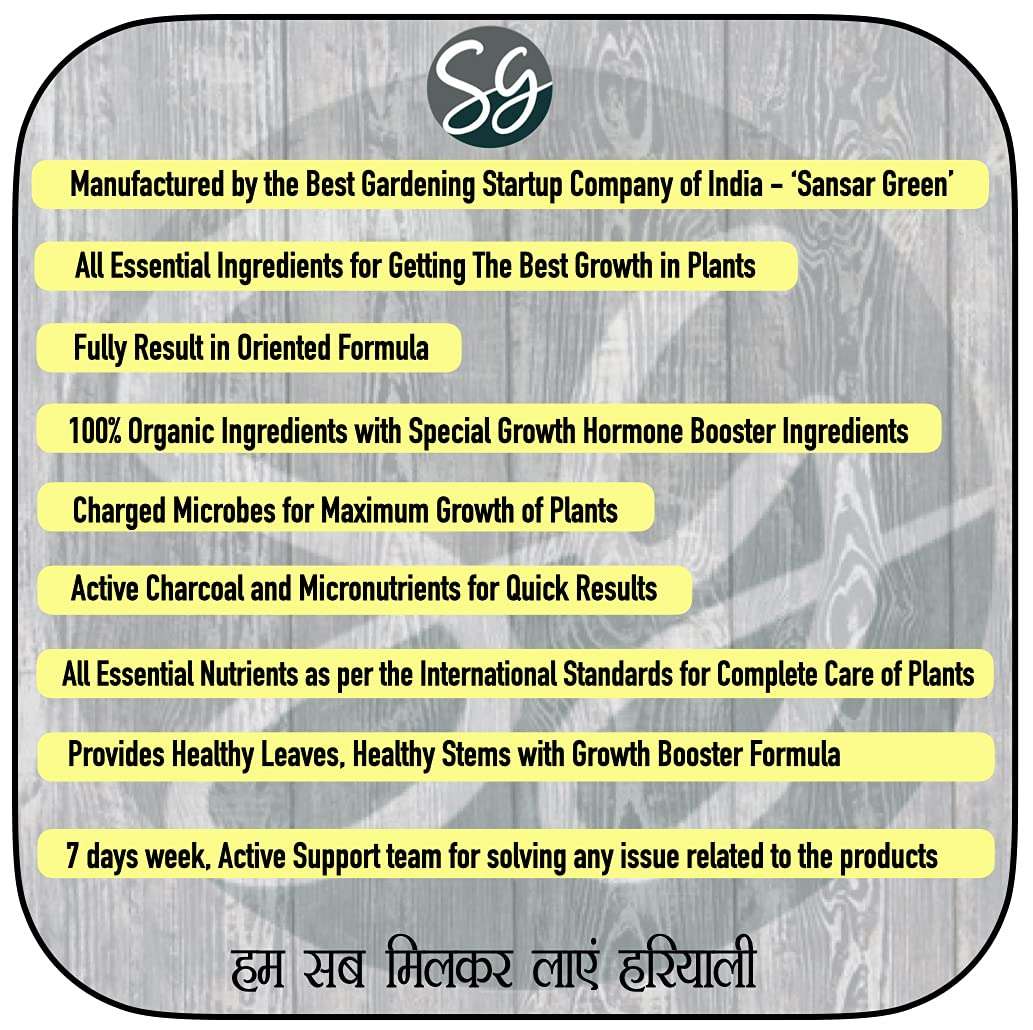 Sansar Green® Ficus Magic Mixture, Essential Super Powerful Organic Fertilizer for Ficus Plants with ++ Growth Booster and Active Micro Organism (200 gm) 3