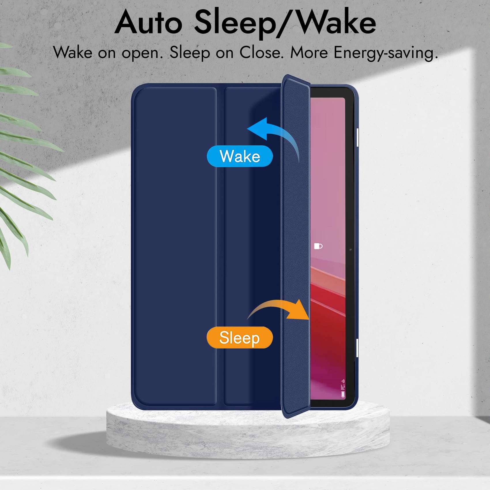 Robustrion Cover for Lenovo Tab M11 Cover Case, Flip Cover with Pencil Holder for Lenovo Tab M11 Tablet 11 inch [ Auto Sleep Wake Support] - Navy 3