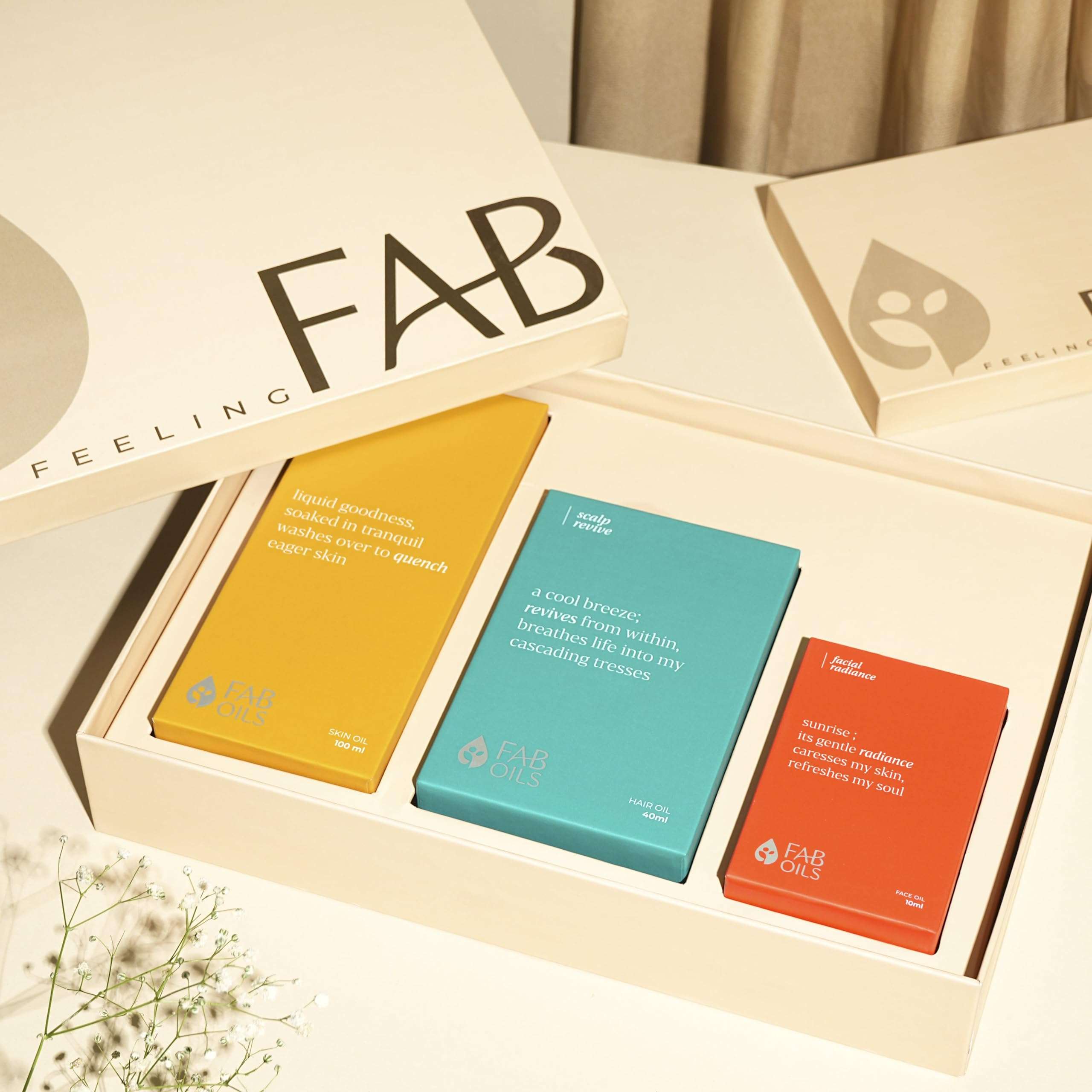 Fab Oils The TLC Quench, Nourish and Glow Gift Set | Ultra Lightweight Oils | Face, Hair & Body Oil Combo | 10-Sec Fast Absorption | Gifts for Women & Men | 95% Natural | Set of 3-150ml 6