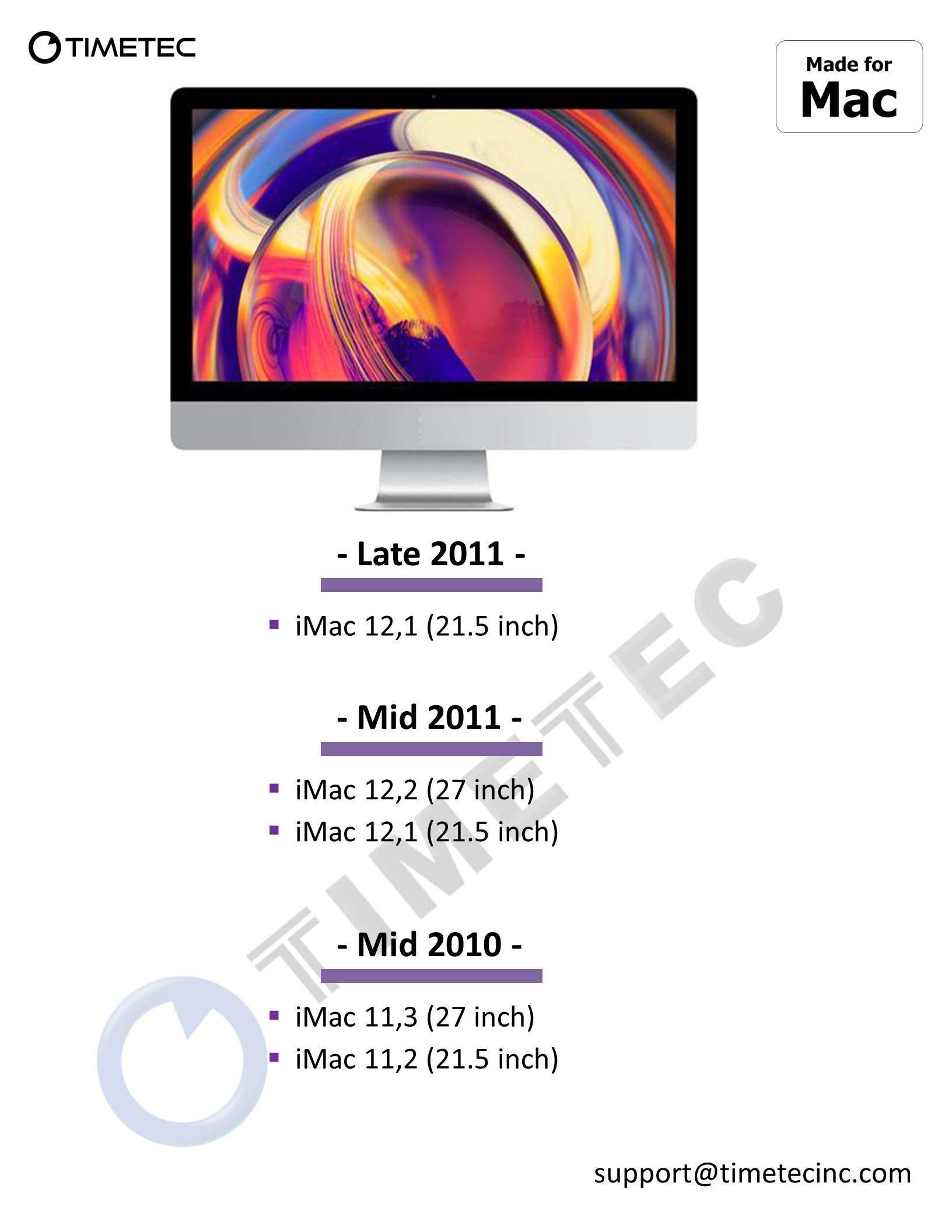 Timetec 4GB Compatible for Apple DDR3 1333MHz PC3-10600 CL9 for Mac Book Pro (Early/Late 2011 13/15/17 inch), iMac (Mid 2010, Mid/Late 2011 21.5/27 inch), Mac mini(Mid 2011) SODIMM MAC RAM Upgrade 3