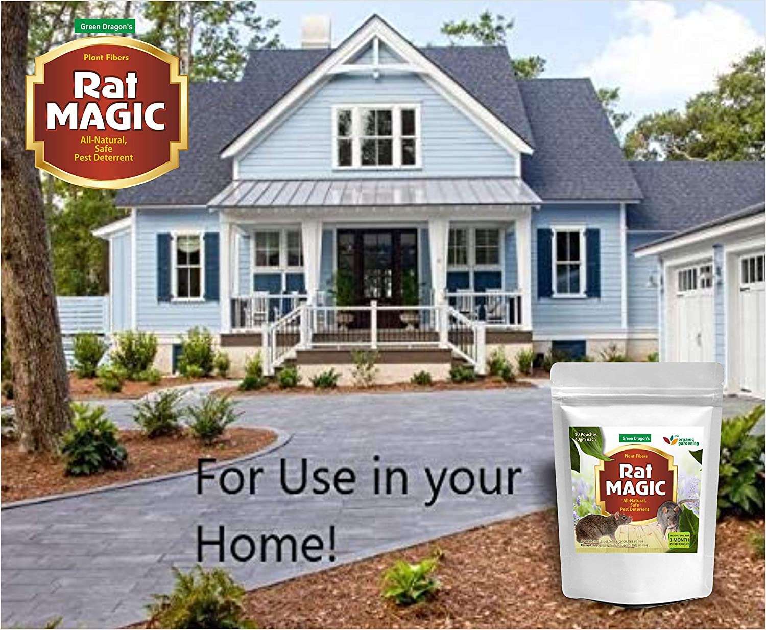 Green Dragon's 'Rat MAGIC' ALL NATURAL, Rat Repellent & Killer, 10 Pouches 6