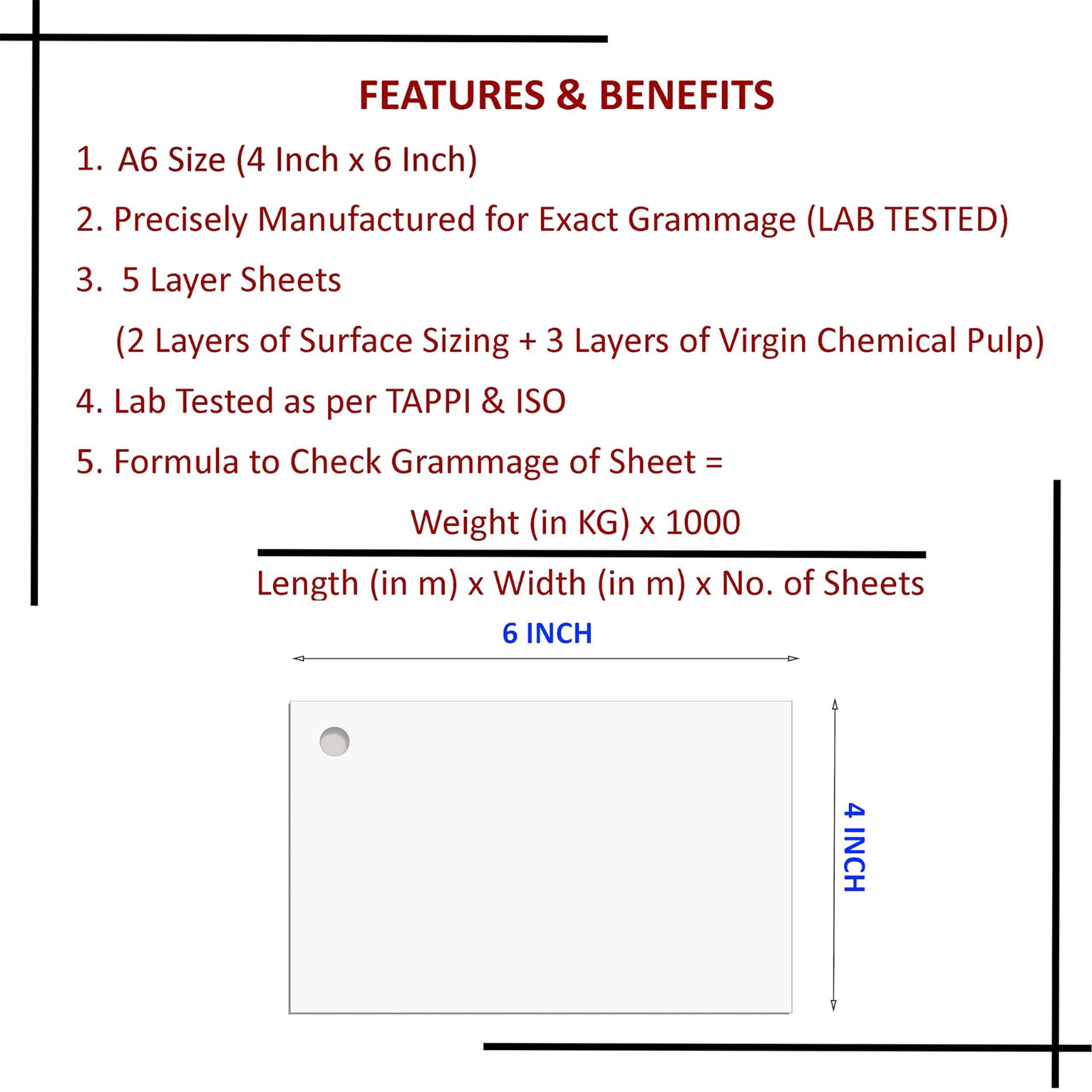PG Creations Pre Punched Unruled Index Flash Cards with Storage Box | Binder Rings, Blank Plain, 4x6 Inch Large Size 300 Gsm Ivory Cardstock, White, 150 Sheets 2