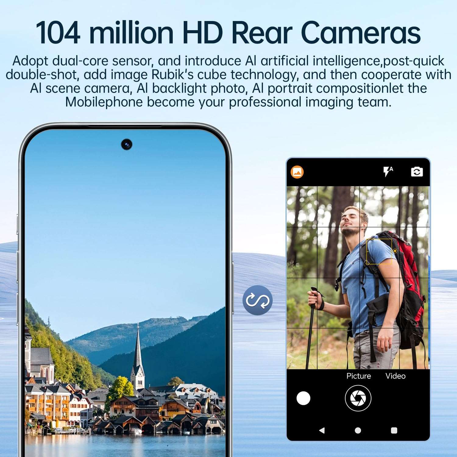 SEMIYUUKEE D17 Ultra Unlocked Cell Phones,5G Android 15 Unlocked Phones with 5000mAh Battery,Snapdragon888, 32+104MP Camera,16GB+512GB Smartphone, 6.9“ HD Screen, Dual SIM+Memory Expansion,Silvery 5