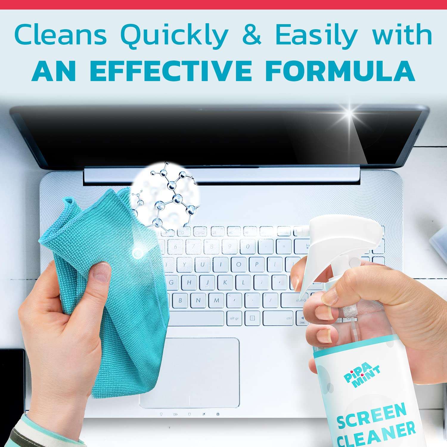 Screen Cleaner Spray, Streaks Free, TV Screen Cleaner, Computer Screen Cleaner, for MacBook, Laptop, iPad, Phone, Car Screen Cleaner, Smart TV, Monitors, Computer Cleaner | XL Microfiber Cloth 5