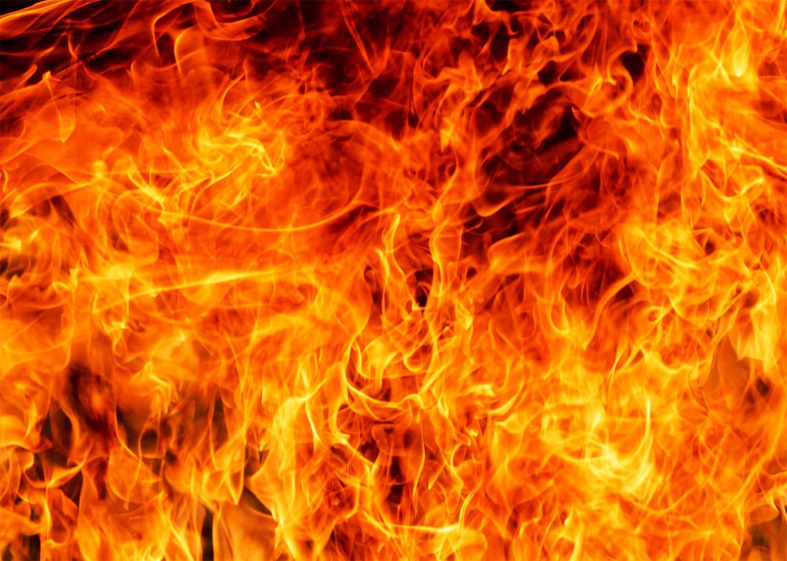 CORFOTO Burning Fire Flames Backdrop Fabric 17x10ft Barbecue Grill Raging Orange Fire Photography Background for Fire Themed Birthday Party Decor Firefighter Decorations Photoshoot Props 5