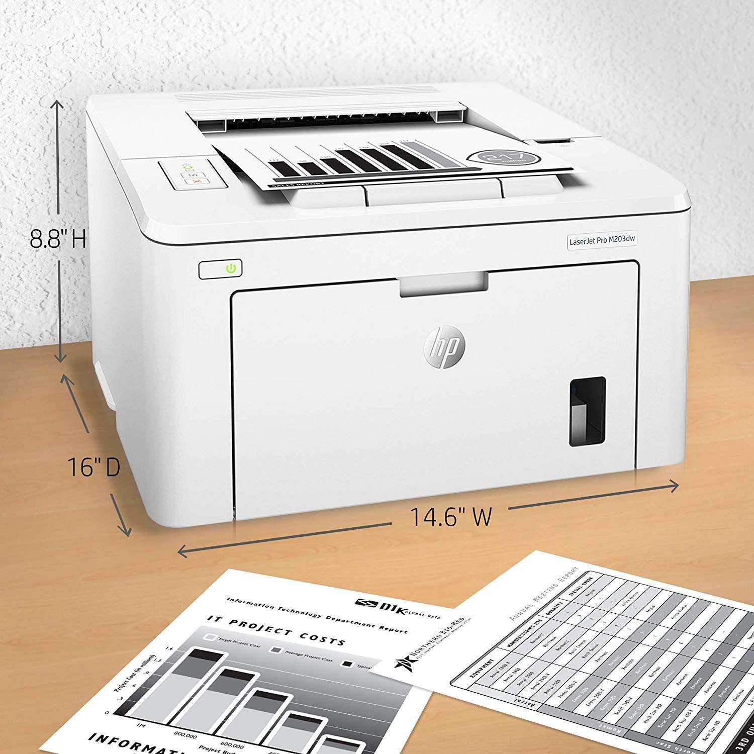 HP G3Q47A#BGJ Laserjet Pro M203dw Wireless Laser Printer (G3Q47A). Replaces M201dw Laser Printer (Renewed) 5