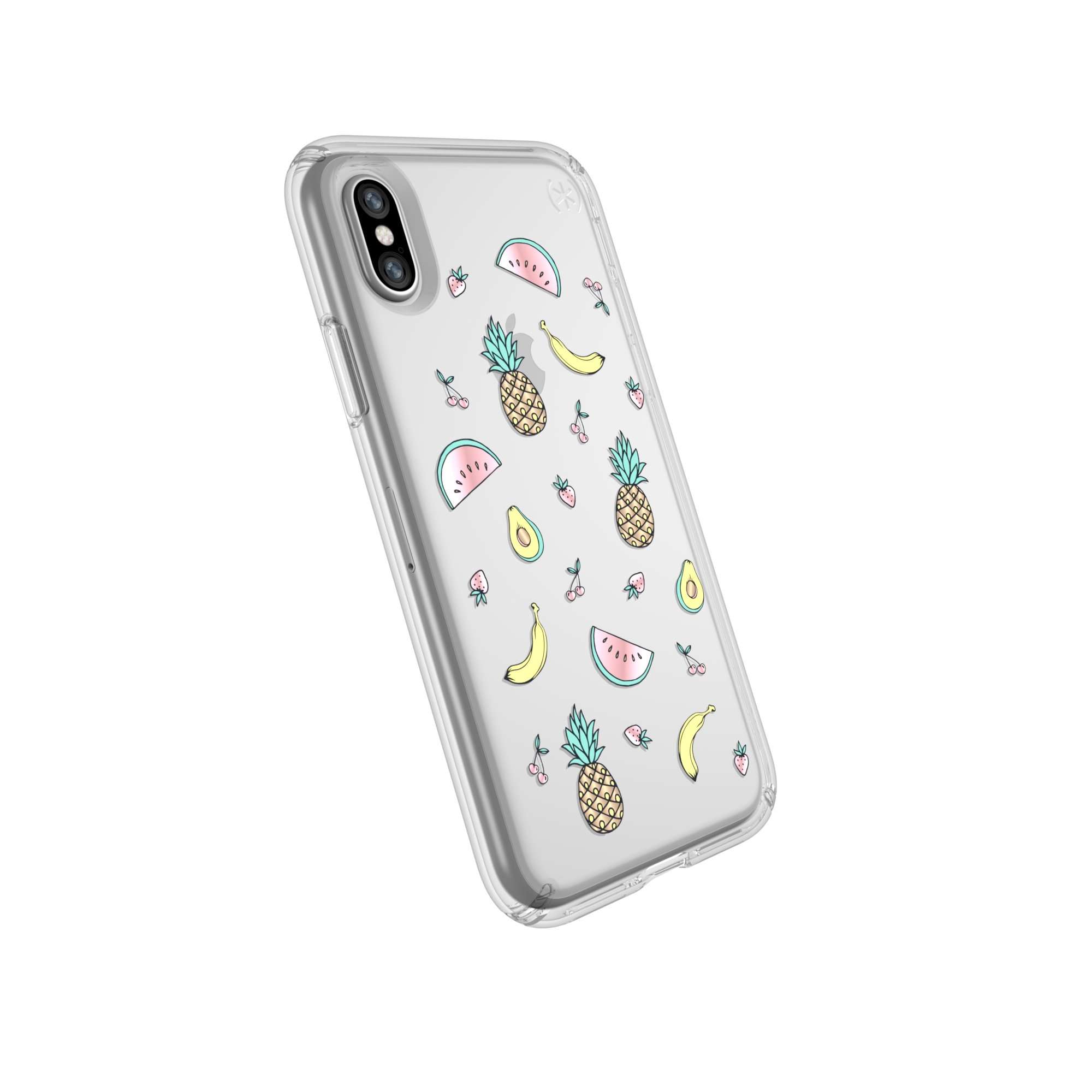 Speck Products 103136-6594 Presidio Clear+Print Cell Phone Case For iPhone XS/iPhone X - ONE IN A MELON GOLD/CLEAR 1