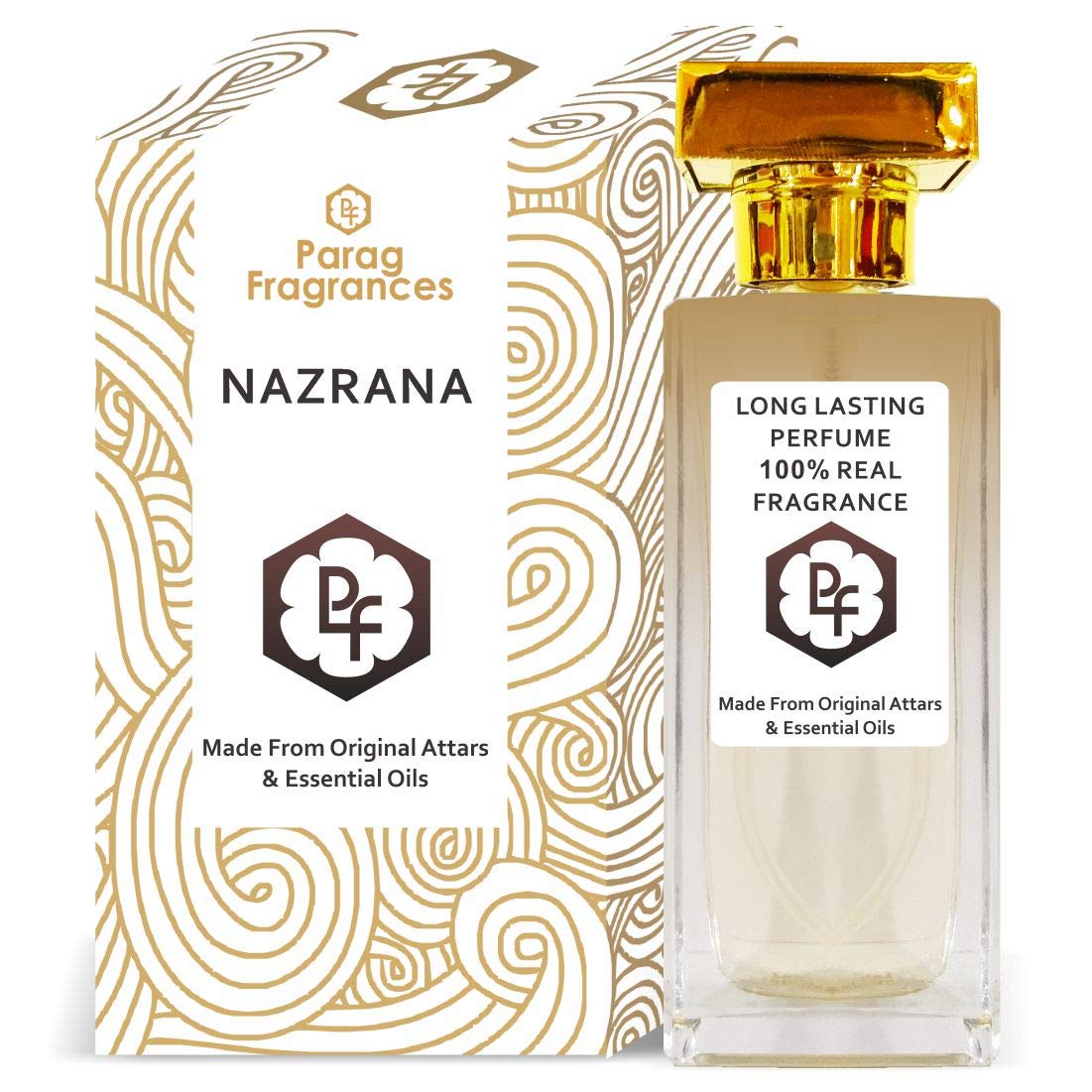 Parag Fragrances Nazrana Eau De Perfume 60ml ( Unisex ) Long Lasting Perfume With Imported Crystal Glass Bottle