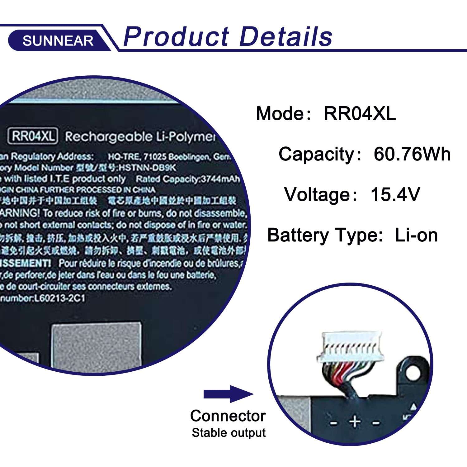 SUNNEAR OM03XL 863280-855 Laptop Battery Replacement for HP EliteBook X360 1030 G2 Series Notebook HSTNN-IB70 HSTNN-IB7O OMO3XL 863167-1B1 863167-171 11.55V 57Wh 4935mAh (Option 1) 2